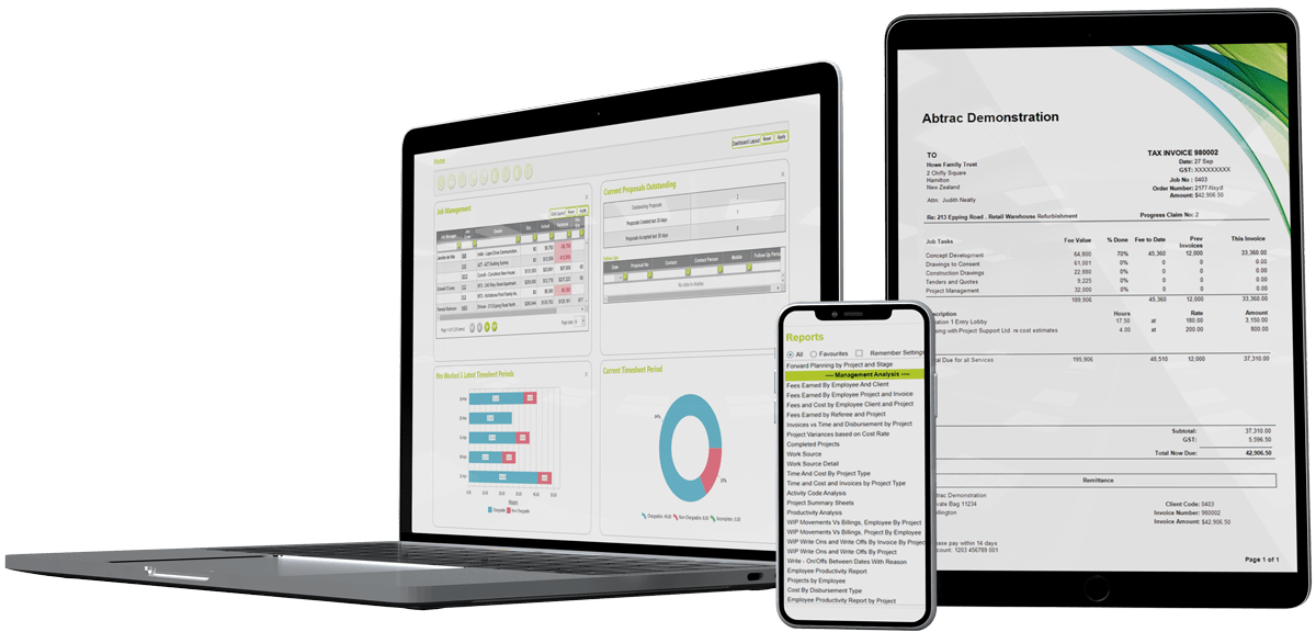 Job Management Software Abtrac - Vintage Patterns - Elegant Retina Collection
