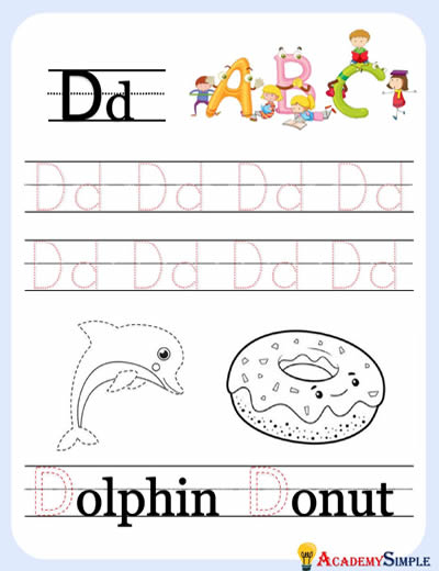 free printable preschool worksheets tracing letters alphabet worksheets letter d academy simple