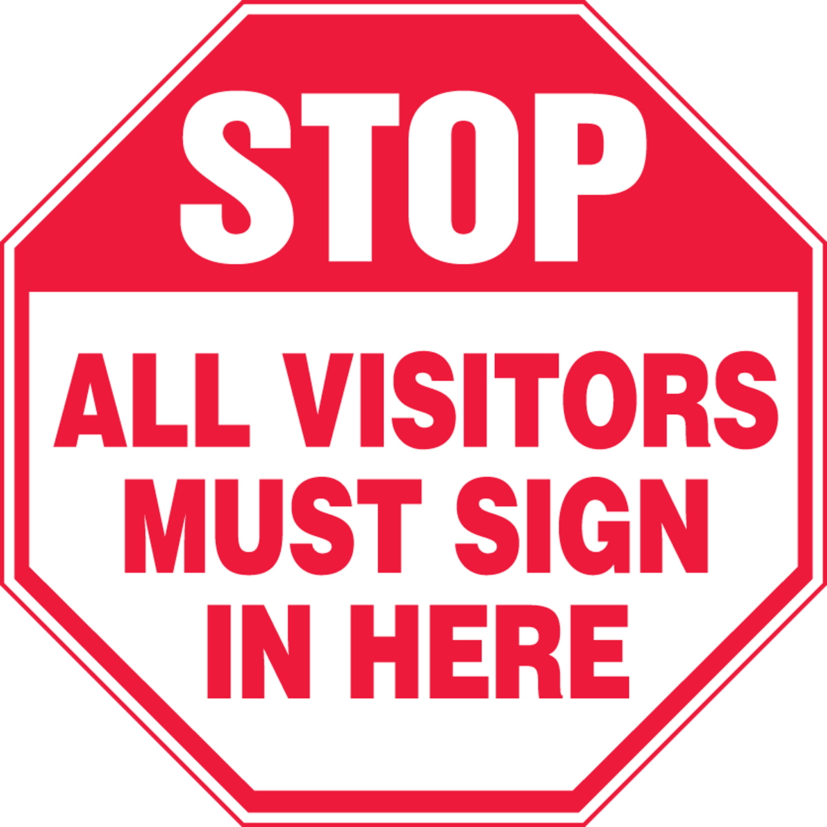 Sign in with your here account. All Visitors Must Sign In Here Stop Safety Sign Mast214