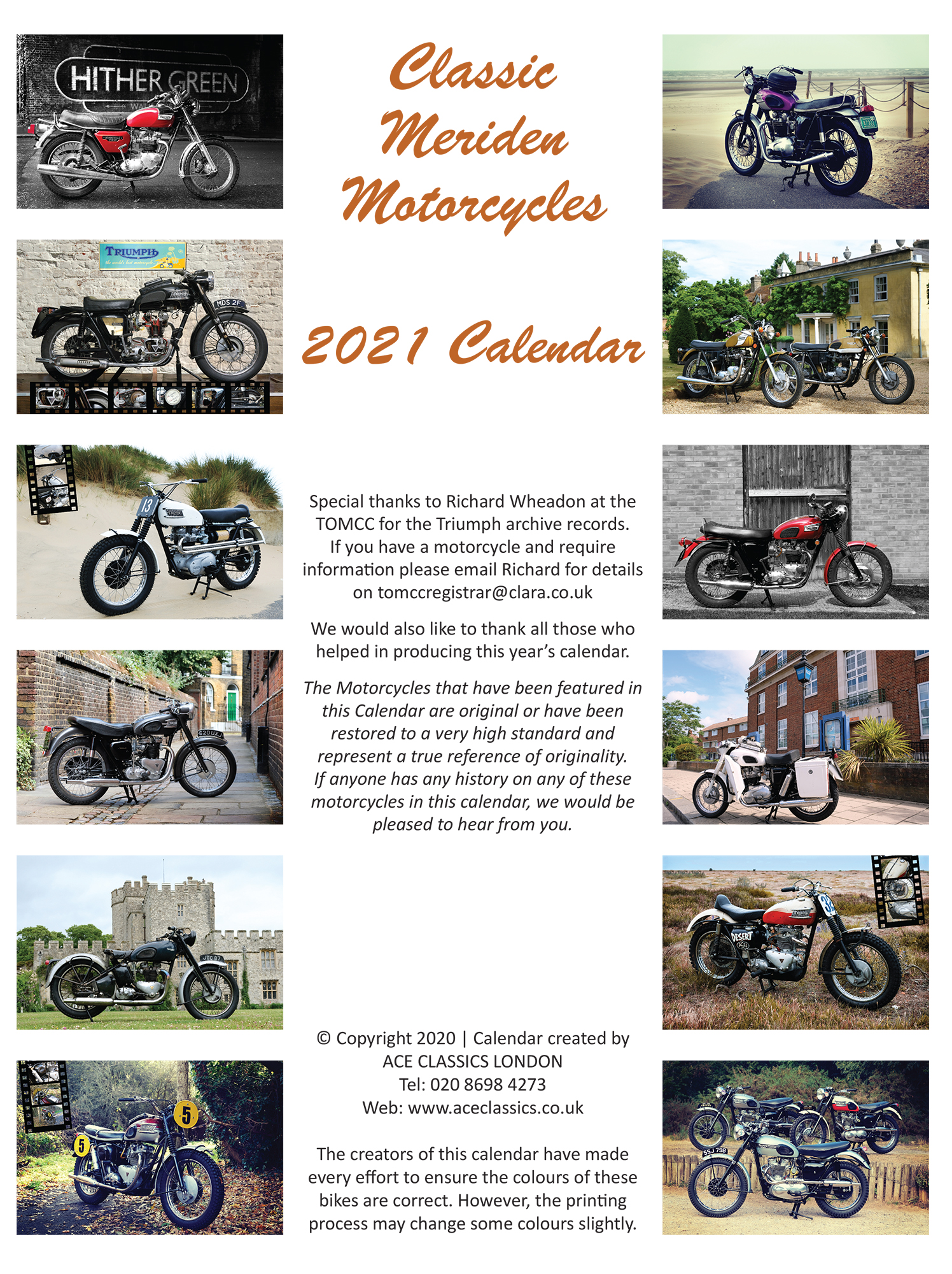 2021 Ace Classics Calendar Ace Classics Whether you are buying or selling we hope to be of help.