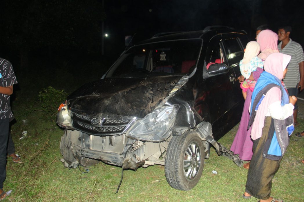 Na’as Mobil Keluarga Tabrak Kerbau di Nagan Raya