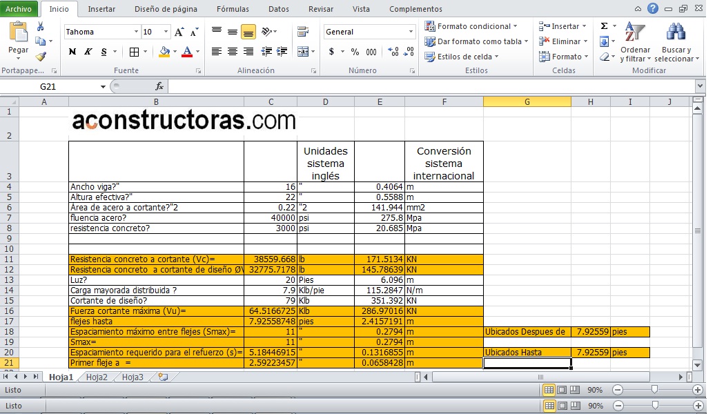 Viga En Concreto Reforzado Esfuerzo Cortante Hoja De Calculo Xls Aconstructoras Com Ayudamos A Construir Tus Suenos Compras En Linea Software Equipos Herramientas Materiales De Construccion Mas