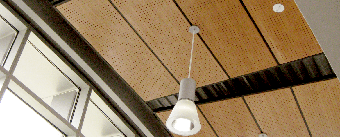 If your garage is running out of space, try building this overhead storage system. Acoustigreen | Acoustical Wood Panels for Ceilings and Walls
