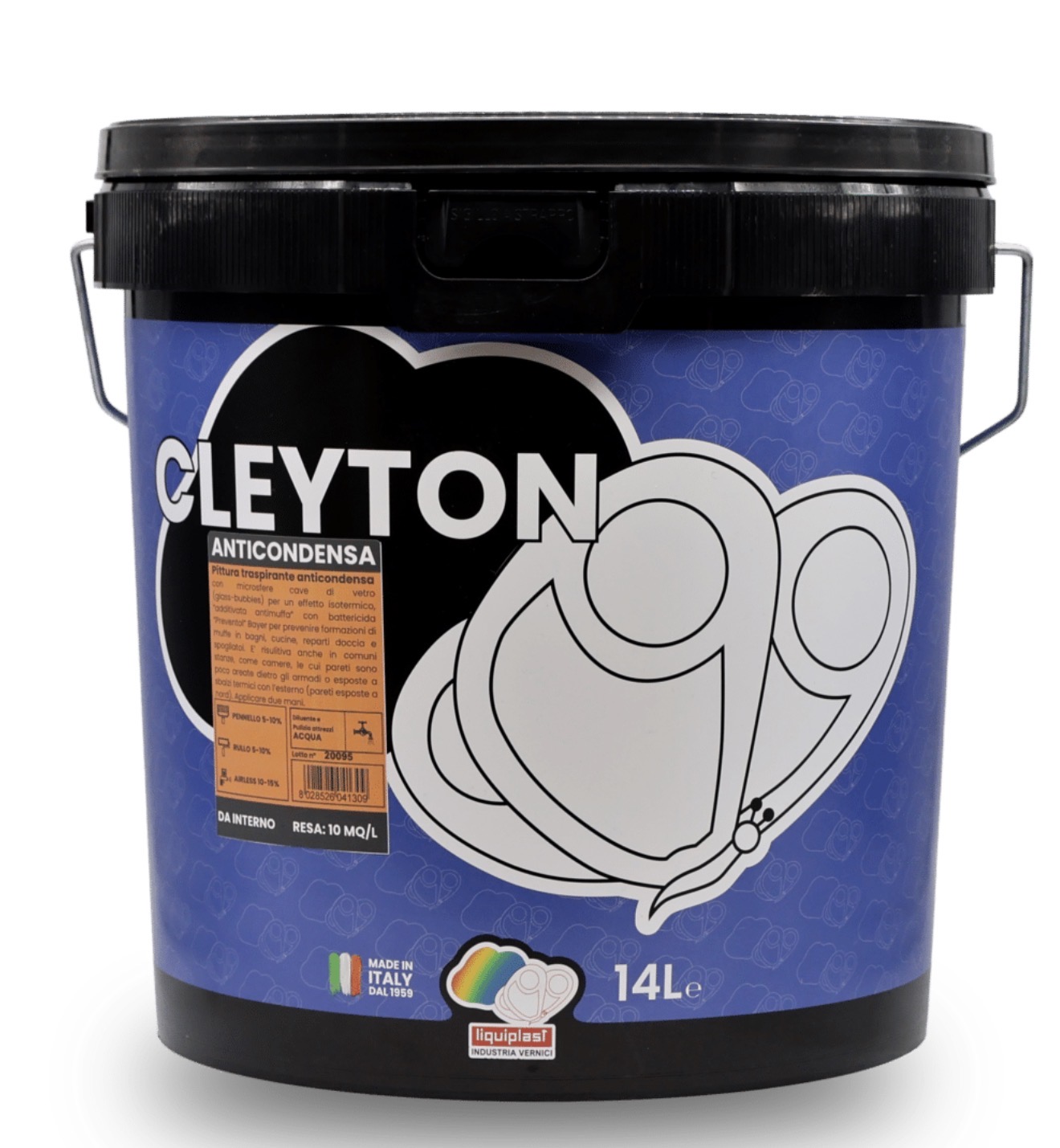 PITTURA TERMICA ANTICONDENSA CON MICROSFERE LIQUIPLAST CLEYTON  LITRI 14