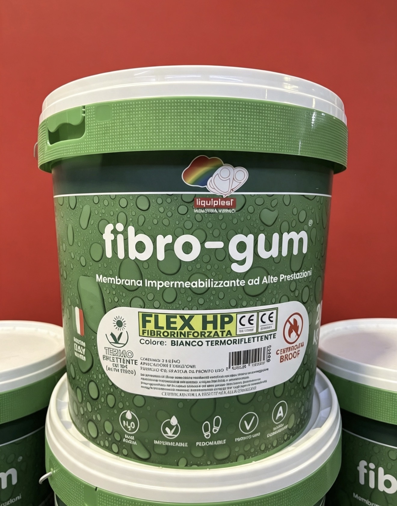 Fibrogum Flex HP Bianco - Membrana impermeabilizzante  termoriflettente kg 20