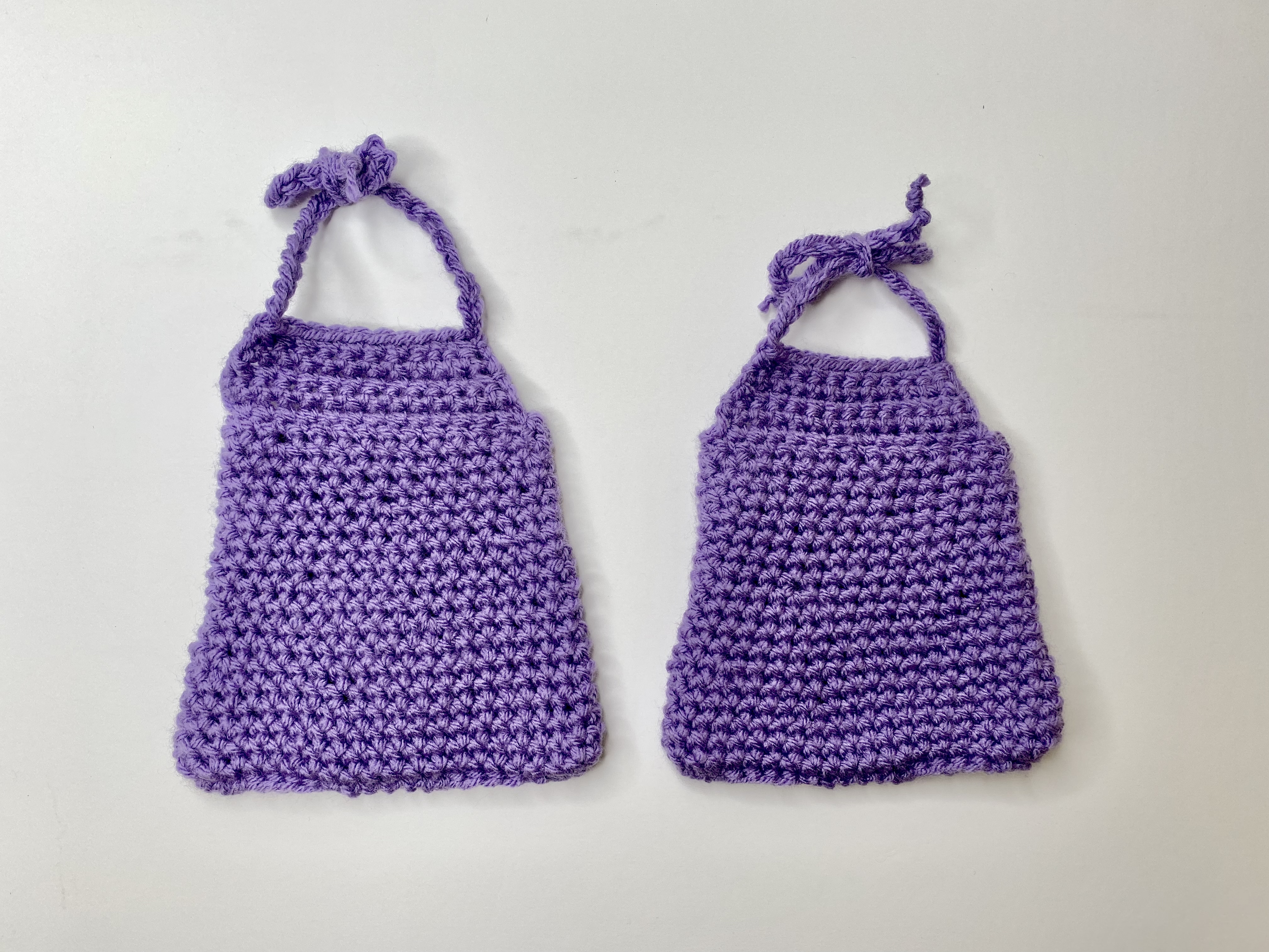 Learn how to make an adorable crochet doll bathing suit for your little one's baby dolls. These are designed specifically for a Gracie Doll. 