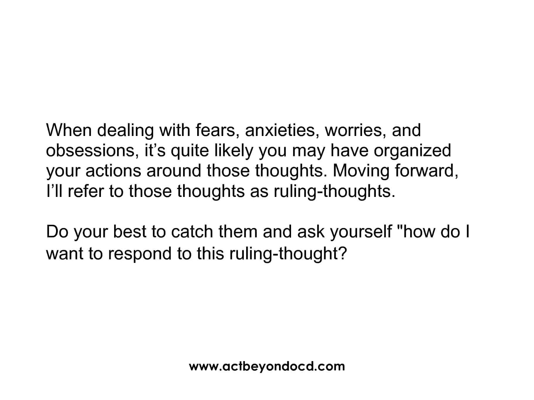 worksheets act beyond ocd