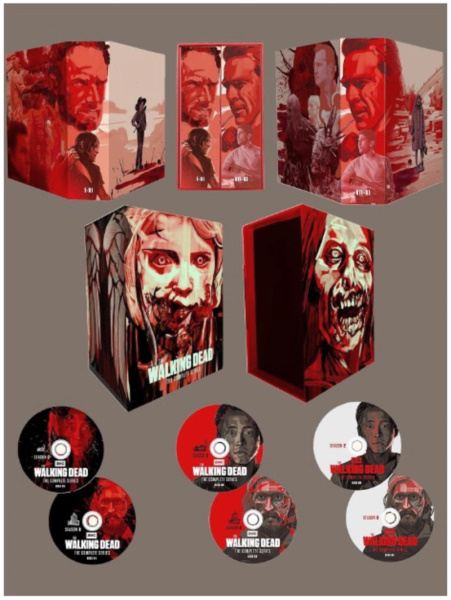 Poster show casing the walking dead complete series boxset