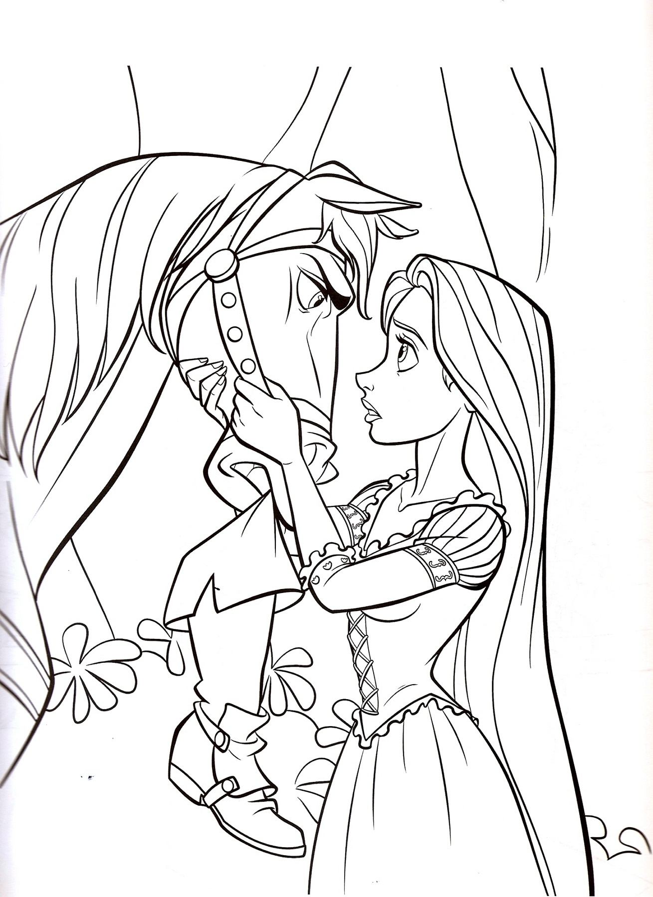 rapunzel color pages to print activity shelter