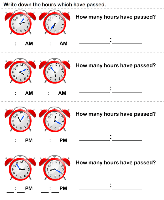 elapsed time worksheets to print activity shelter