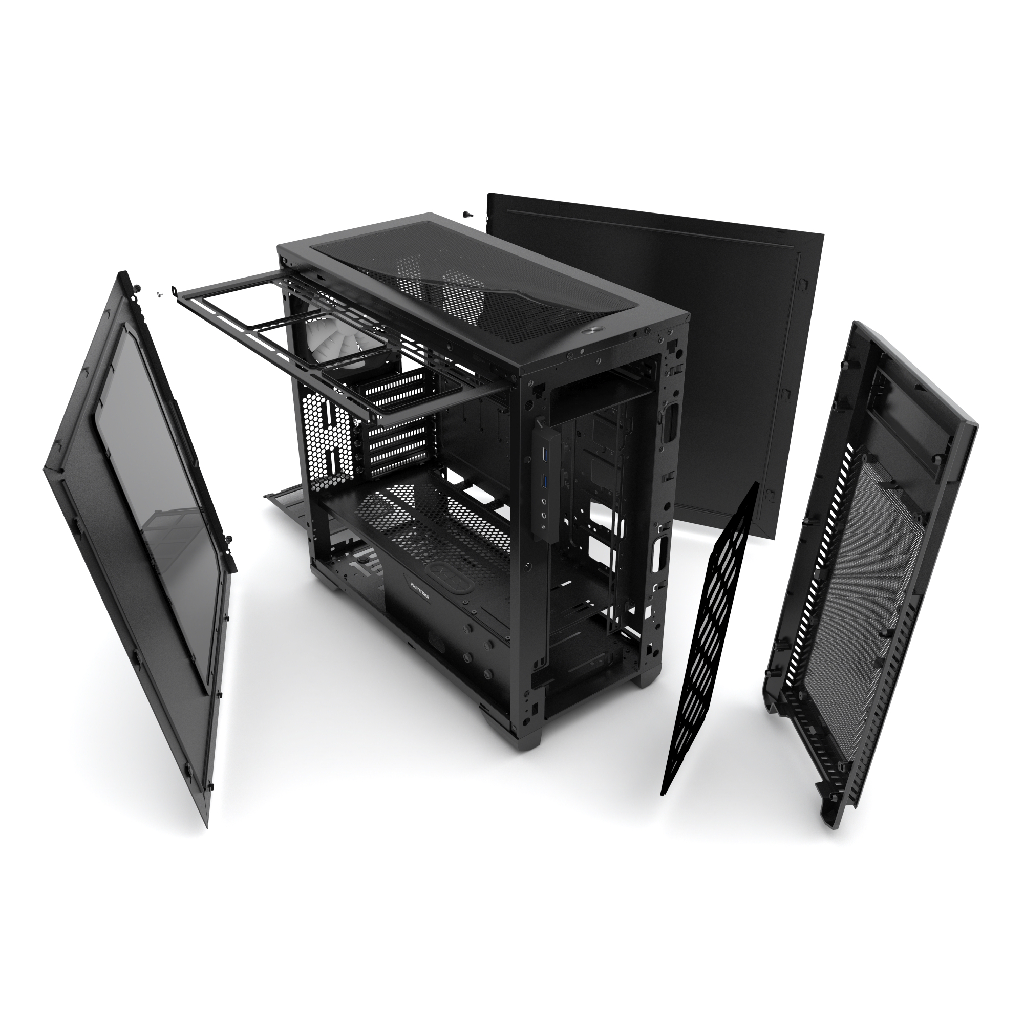 Enthoo_Pro_M_Black_Exploded_view_2k