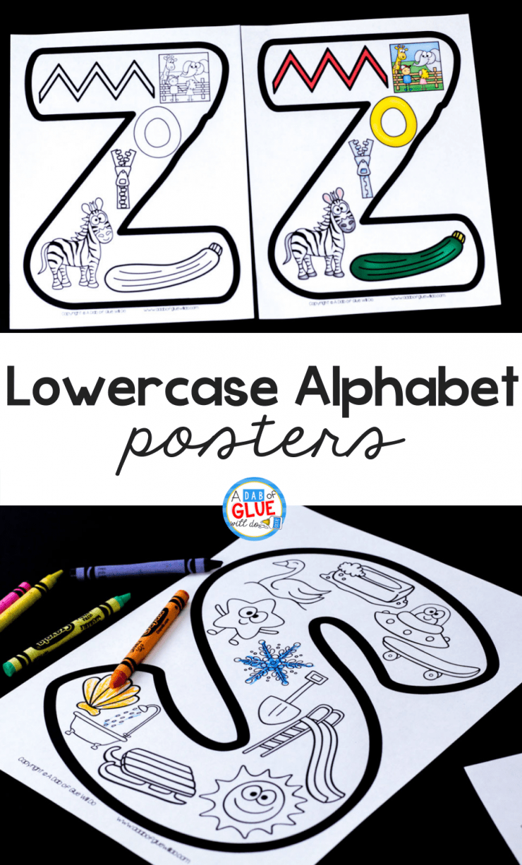 lowercase alphabet posters