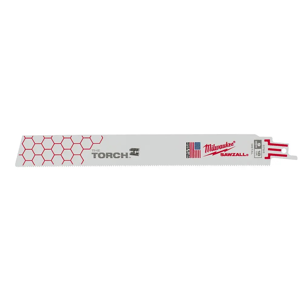 Milwaukee 48-00-5788 9 in. 18 TPI THE TORCH SAWZALL Reciporcating Saw Blade - 5 Pack