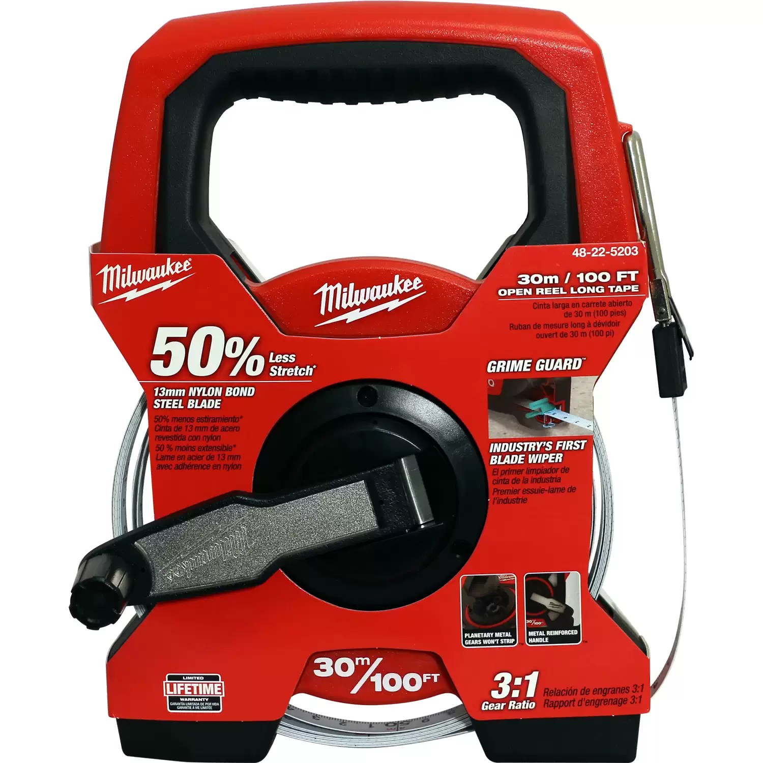 Milwaukee 48-22-5203 100 ft. / 30 m Open Reel Long Tape Measure