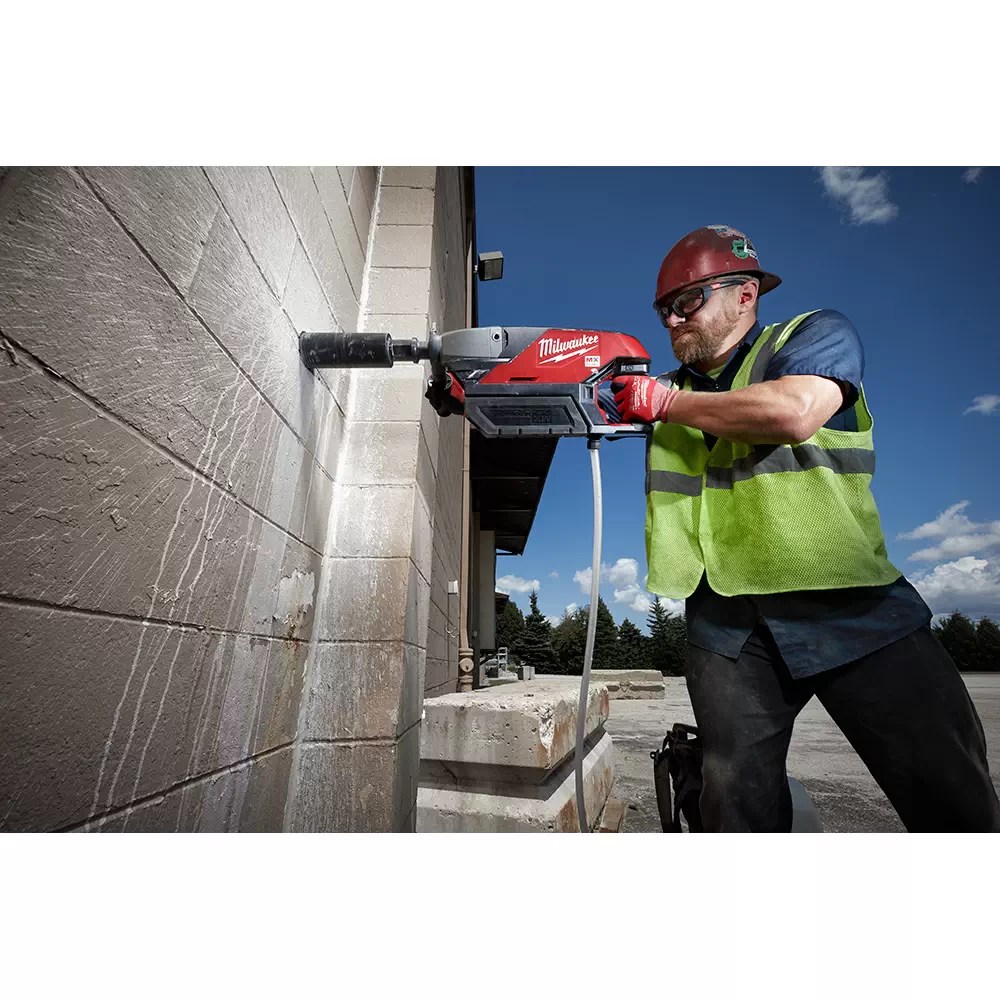Milwaukee MXF301-2CP MX FUEL Lithium-Ion Cordless Handheld Core Drill In Use