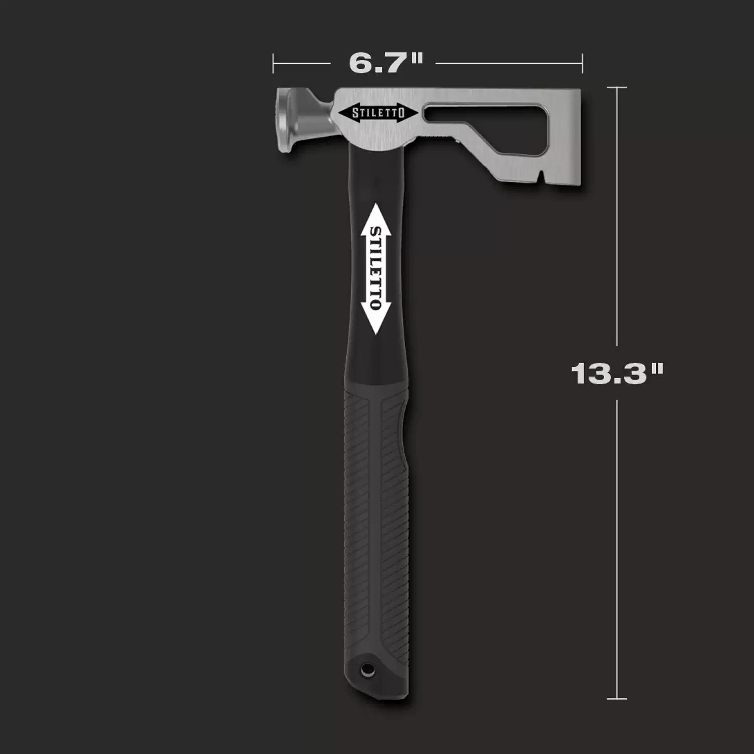 Stiletto DRYAXE9-F 9 oz Titanium Drywall Hatchet with 13" Fiberglass Handle