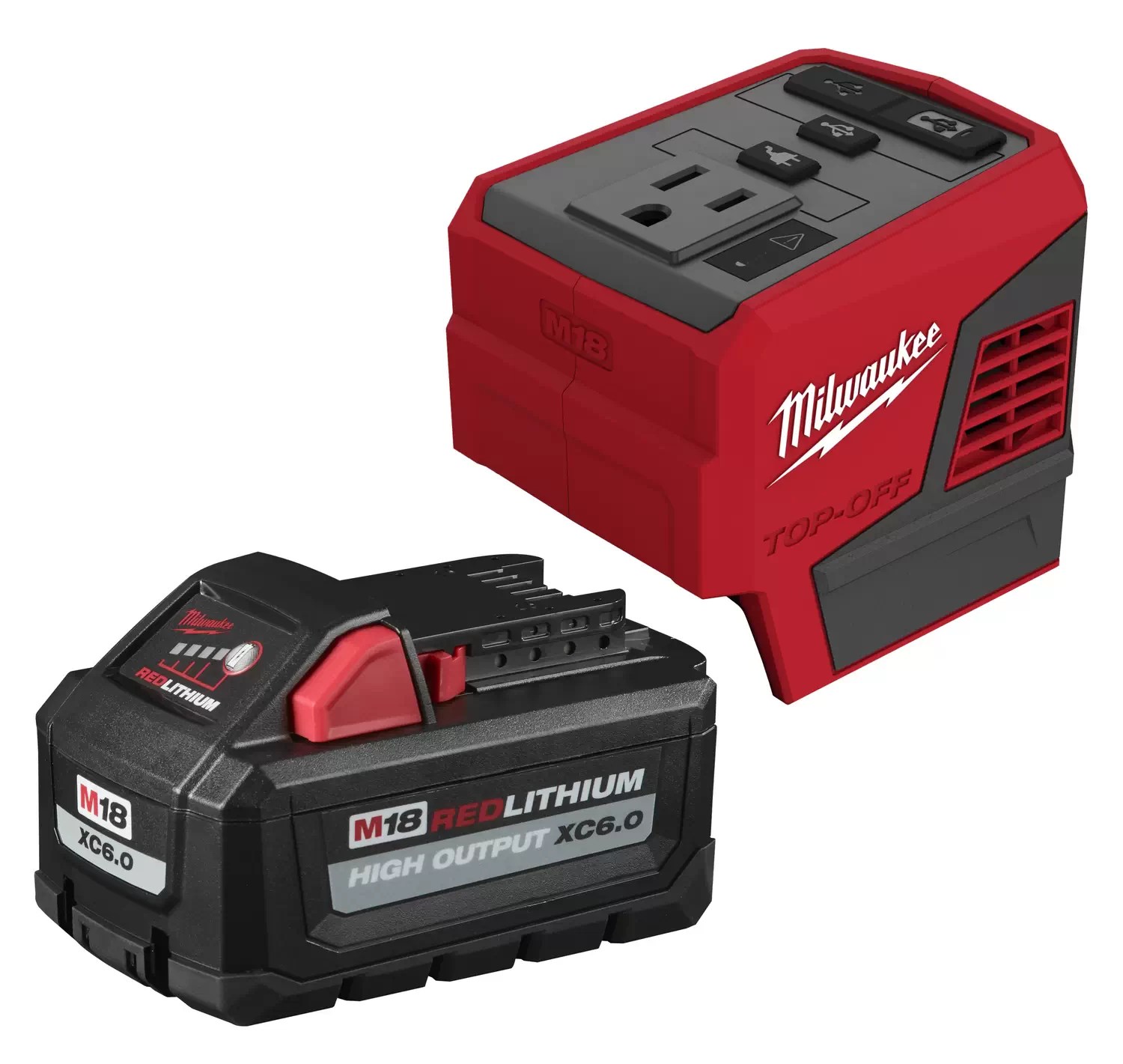 Milwaukee 2846-21HO M18 TOP-OFF 175W Power Supply & M18 XC6.0 Battery Pack Kit