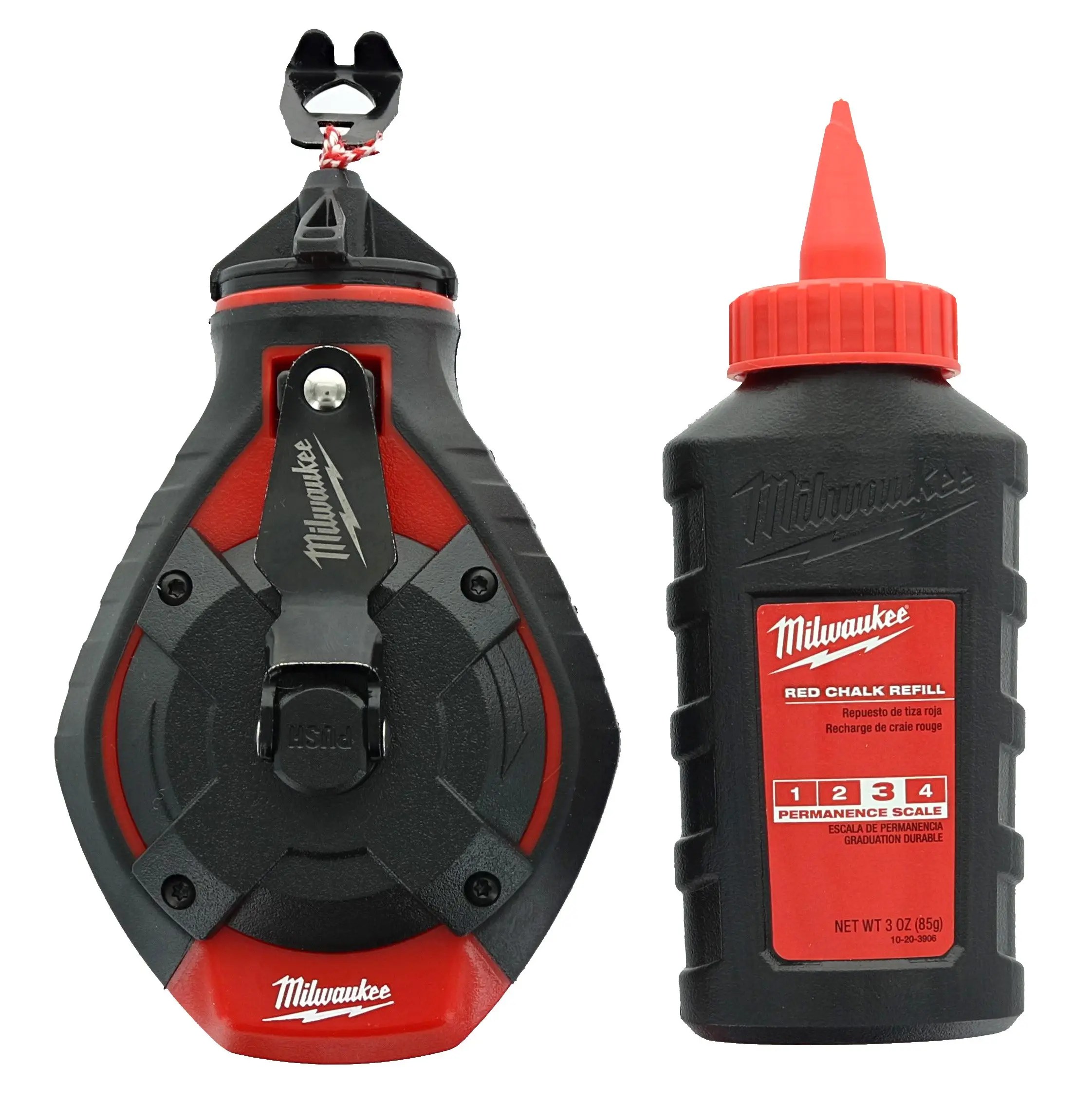 Milwaukee 48-22-3986 100 Ft. Bold Line Chalk Reel - Red Chalk