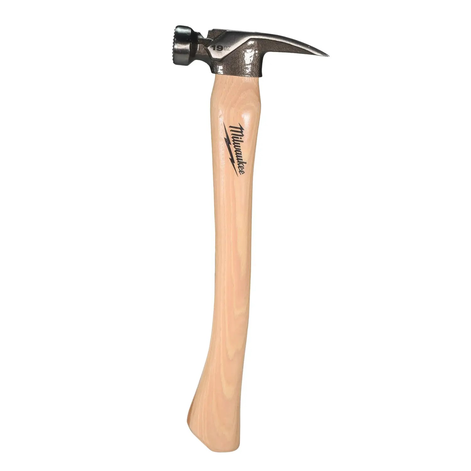 Milwaukee 48-22-9419 19oz Milled Face Hickory Wood Framing Hammer