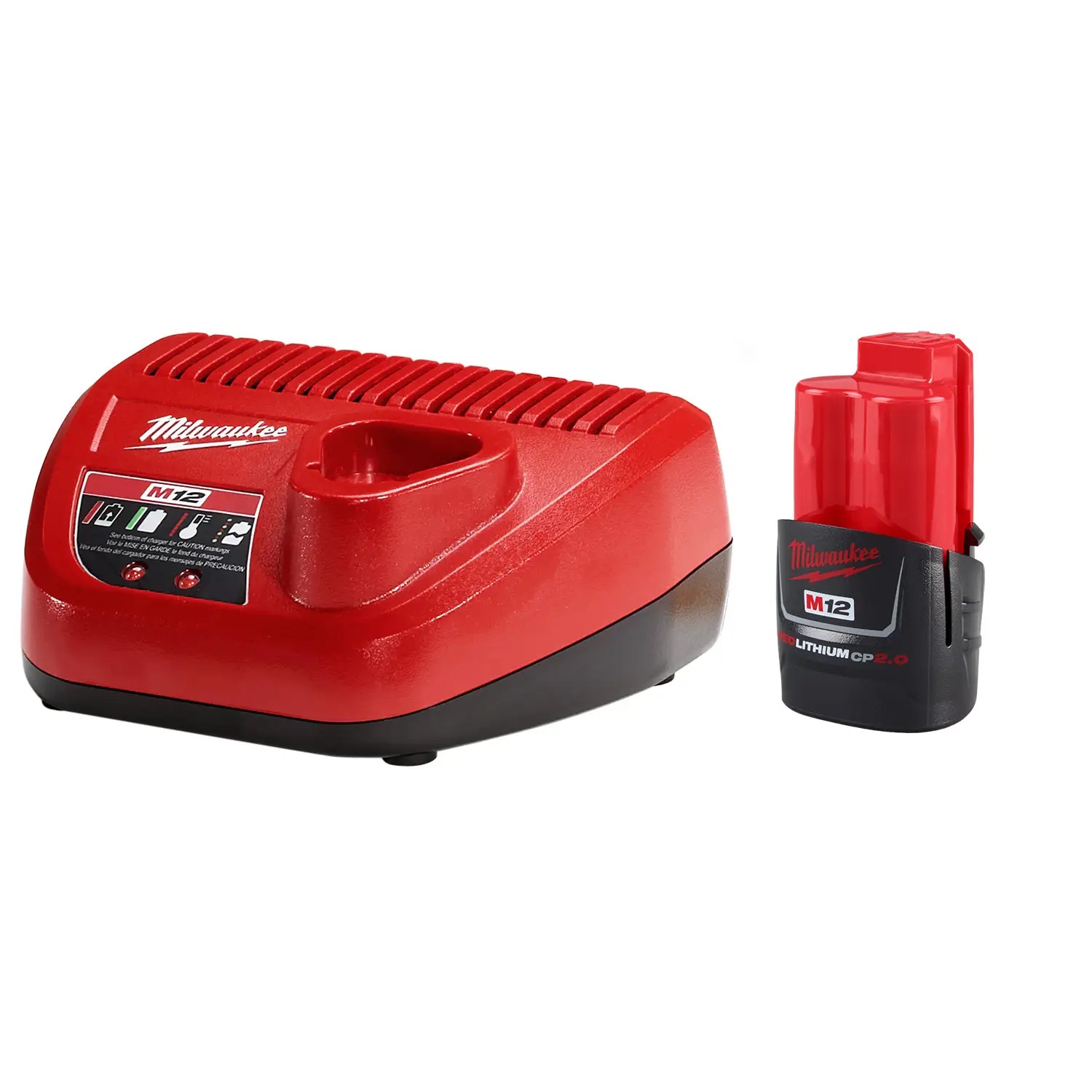 Milwaukee 48-59-2420 M12 REDLITHIUM 2.0Ah Battery and Charger Starter Kit
