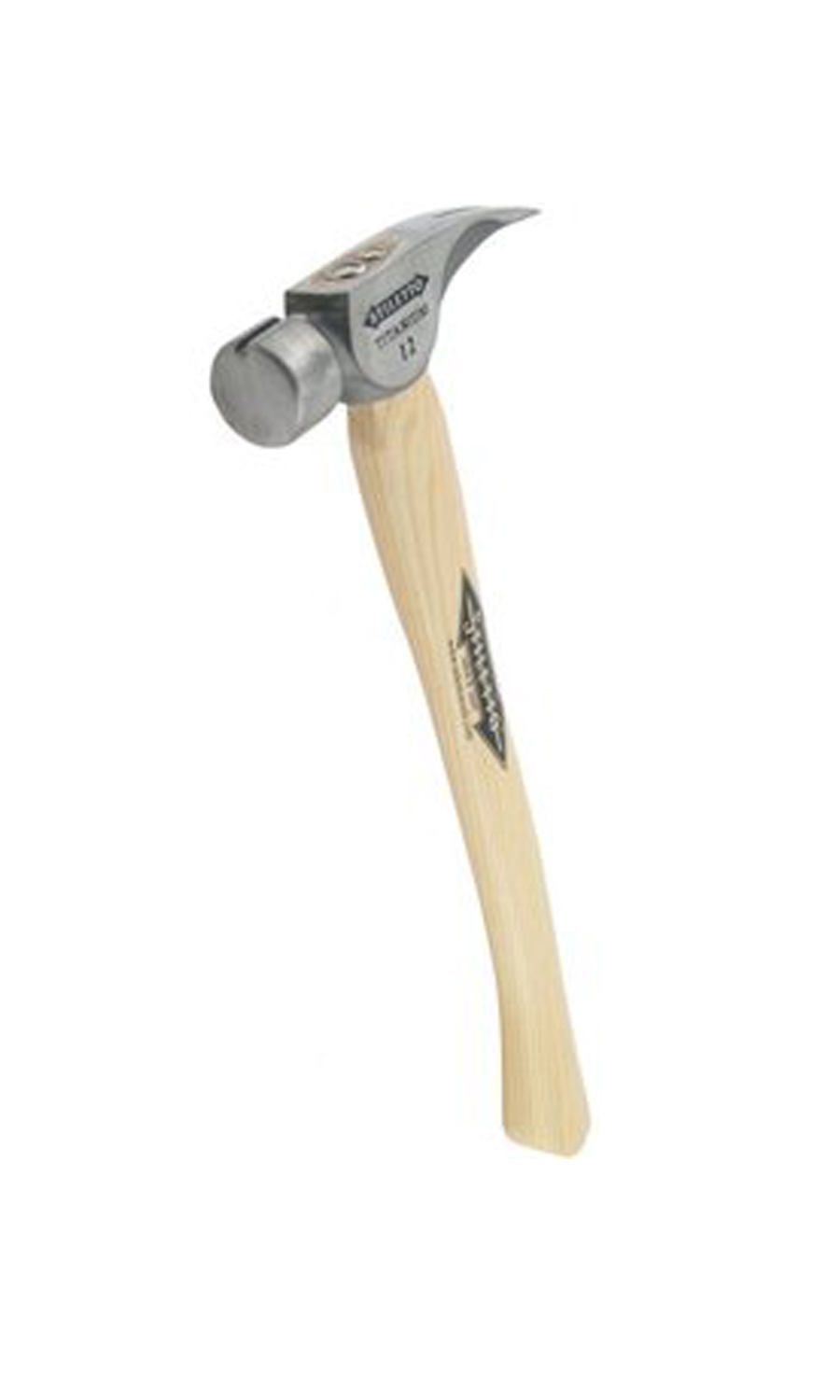 12 oz Titanium Smooth Face Hammer with 18 in. Curved Hickory Handle