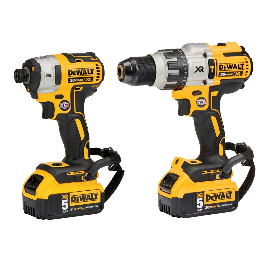 Dewalt DCK299P2LR 20V MAX XR 2 TOOL (DCD996 & DCF887) W/ 2 BATTERIES (5.0AH) AND BAG LANYARD READY™