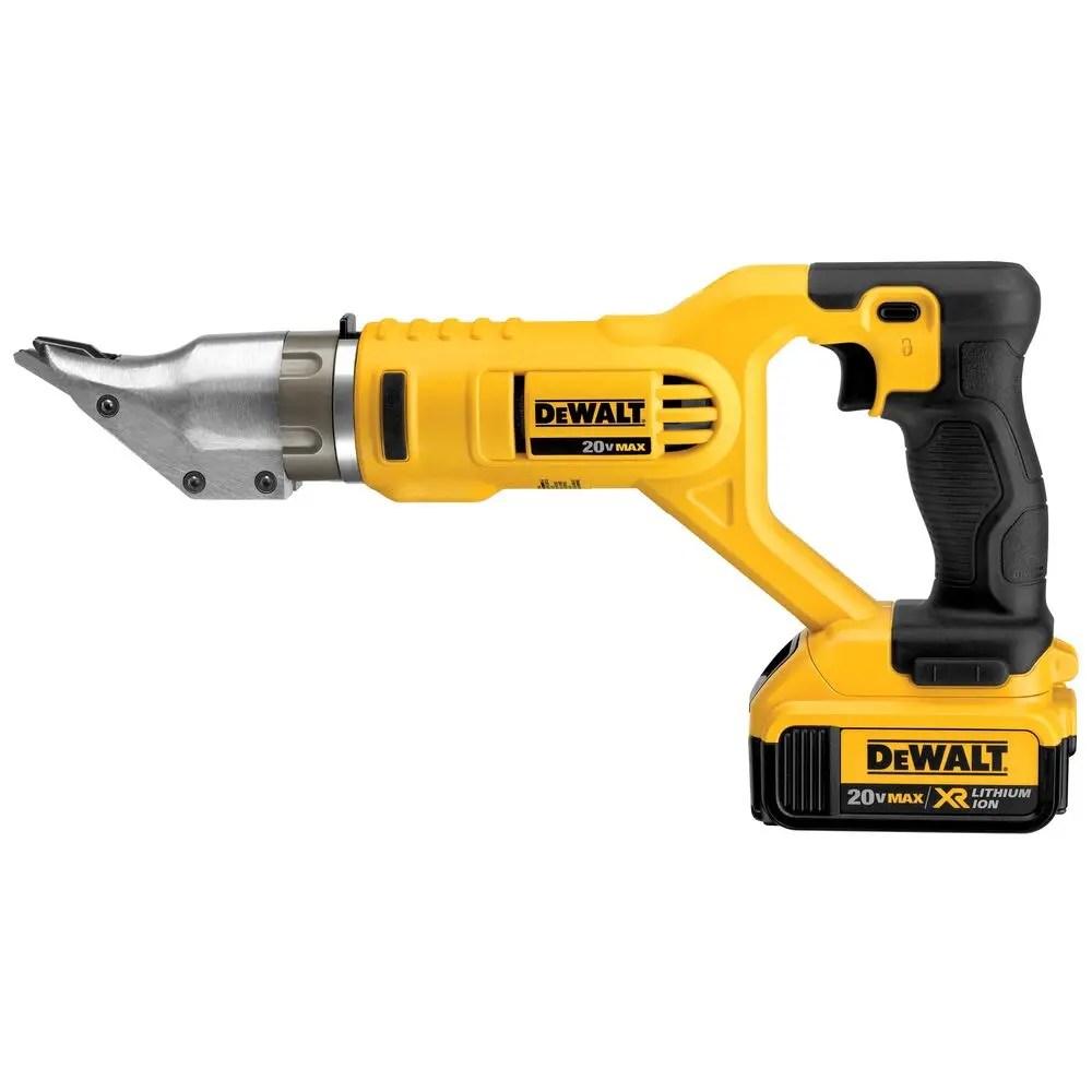 Dewalt Refurbished DCS491M2R 20V MAX 18ga Swivel Head Double Cut Shear Kit, (2) 4A Batteries (1) Charger, Factory Reconditioned