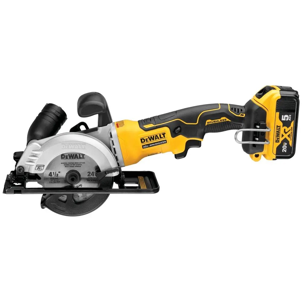 Dewalt Refurbished DCS571P1R 20V MAX Brushless 4-1/2" Cordless Circ Saw Kit,  (1) 5A Battery (1) Charger, Factory Reconditioned