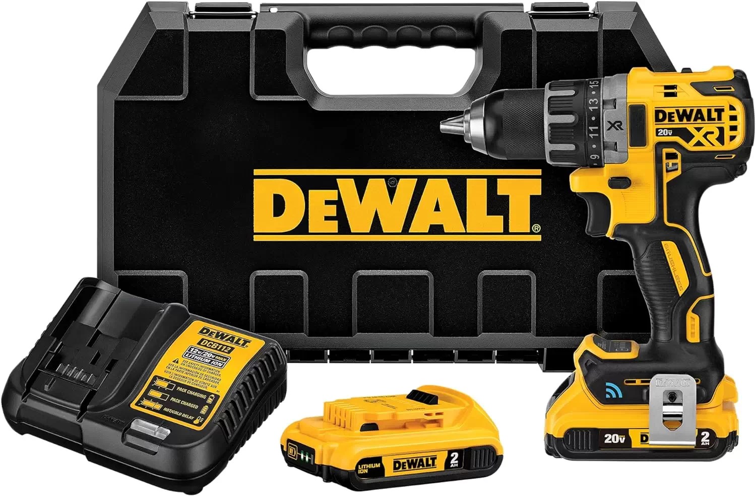 Dewalt DCD792D2 20V MAX XR Cordless Compact Drill/Driver With TOOL CONNECT Kit, (2) 2AH