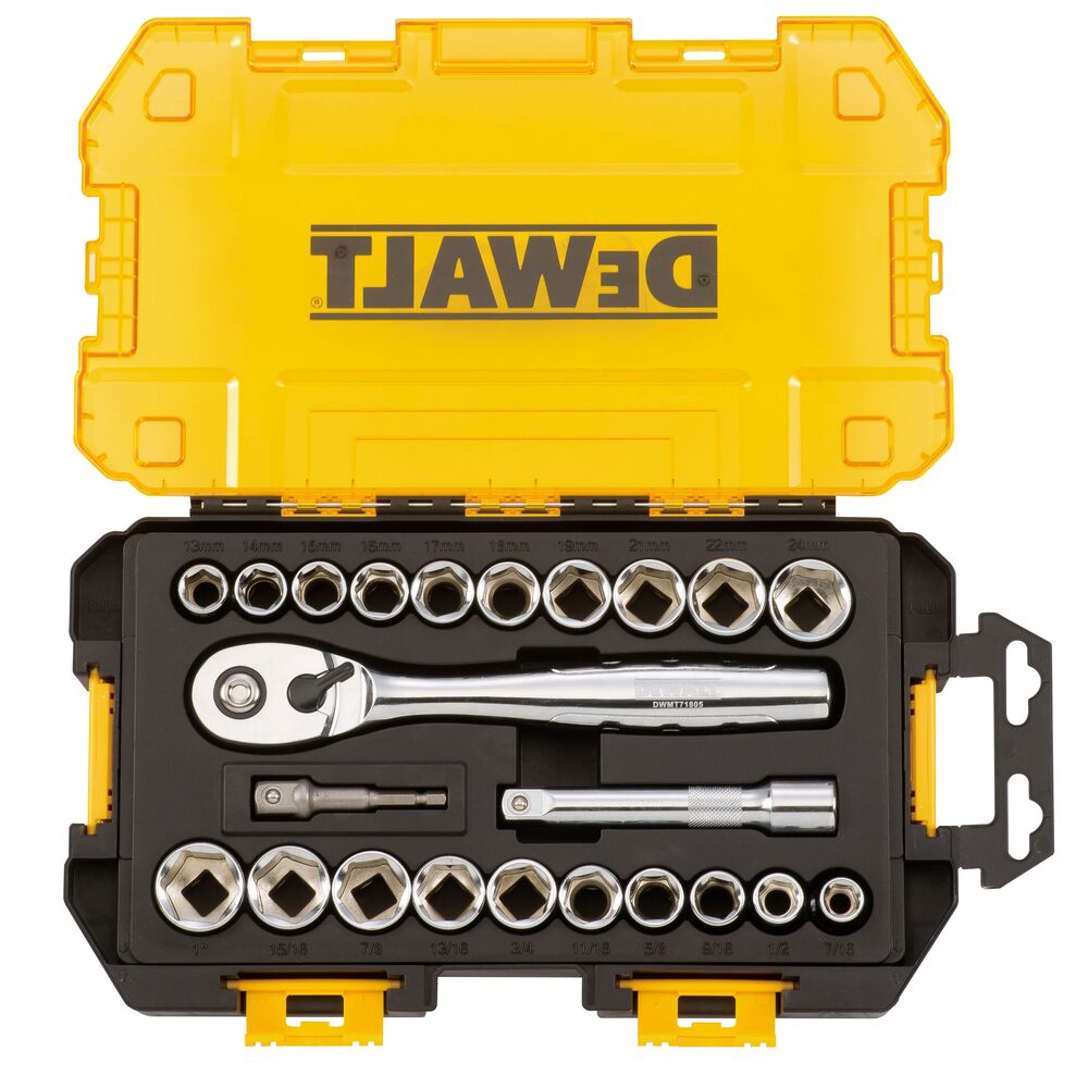 Dewalt DWMT73813 TOUGH BOX 1/2IN DR SOCKET SET