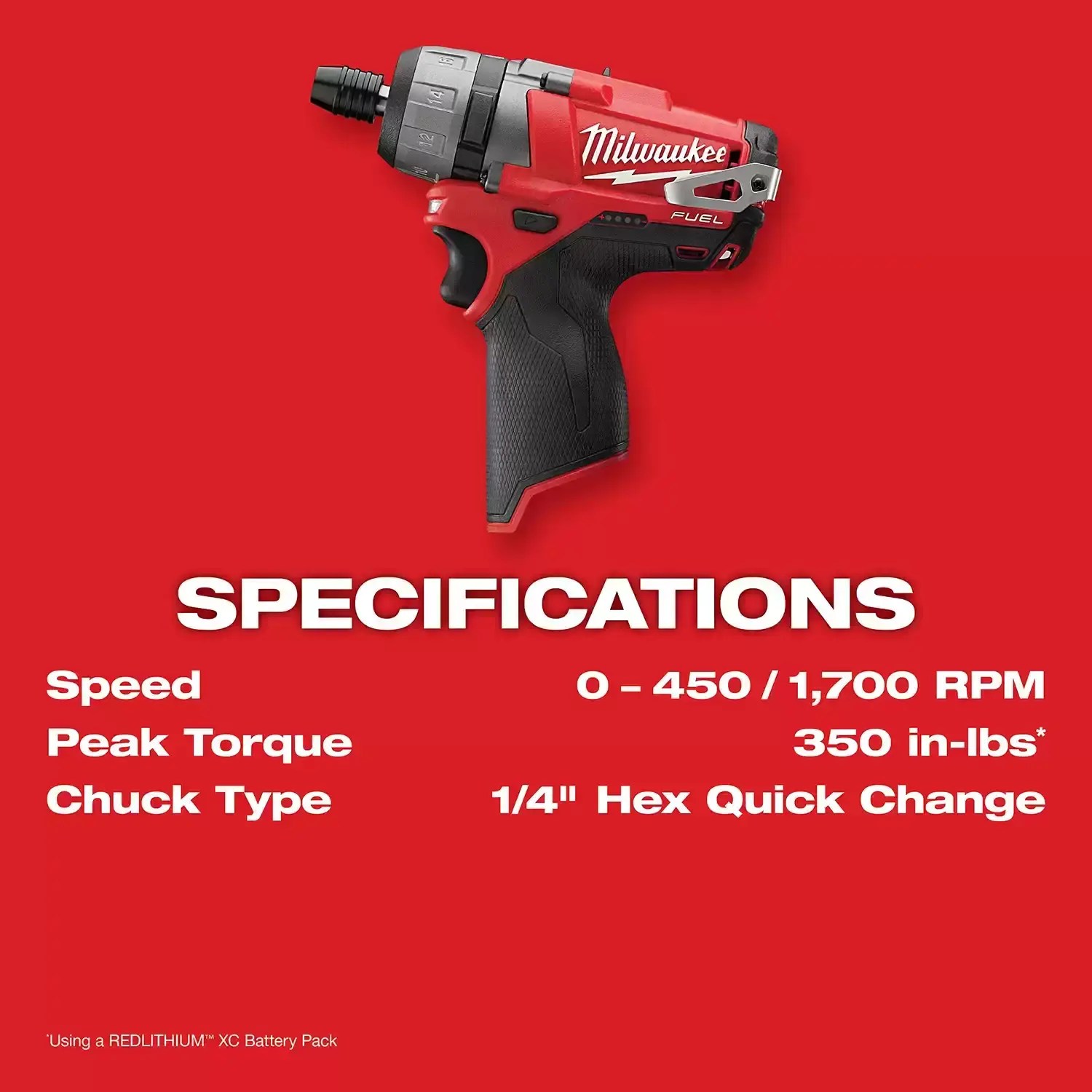 Milwaukee 2402-22 M12 FUEL 12 Volt Lithium-Ion Brushless Cordless 2SPD Screwdriver Kit