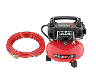 Porter Cable C2004-WK 0.8 HP, 4 GALLON, 165 PSI, OIL-FREE, 2.6 SCFM, PANCAKE COMPRESSOR w/ACCY