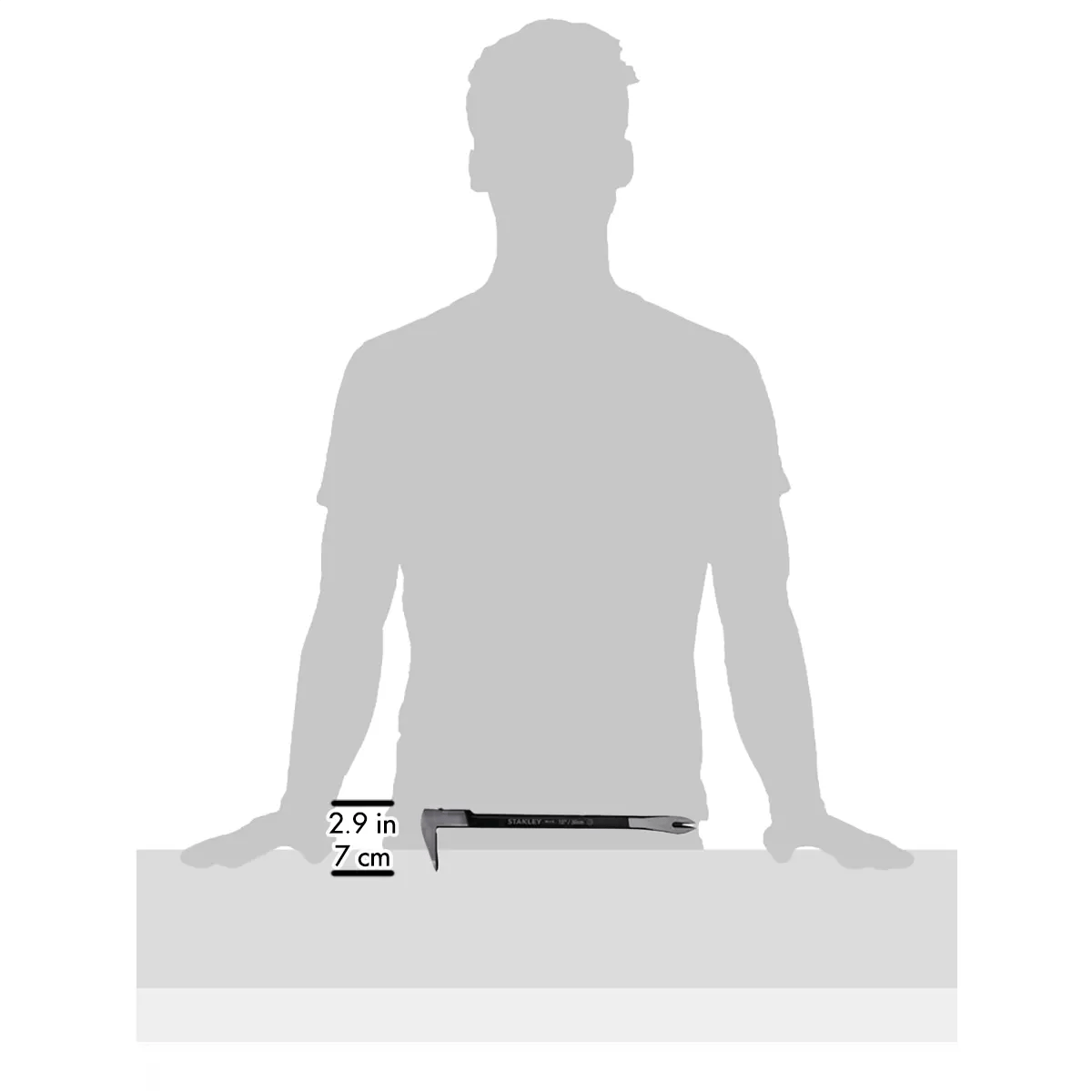 Stanley 55-115 12" Precision Claw Bar, Pry Bar & Nail Puller