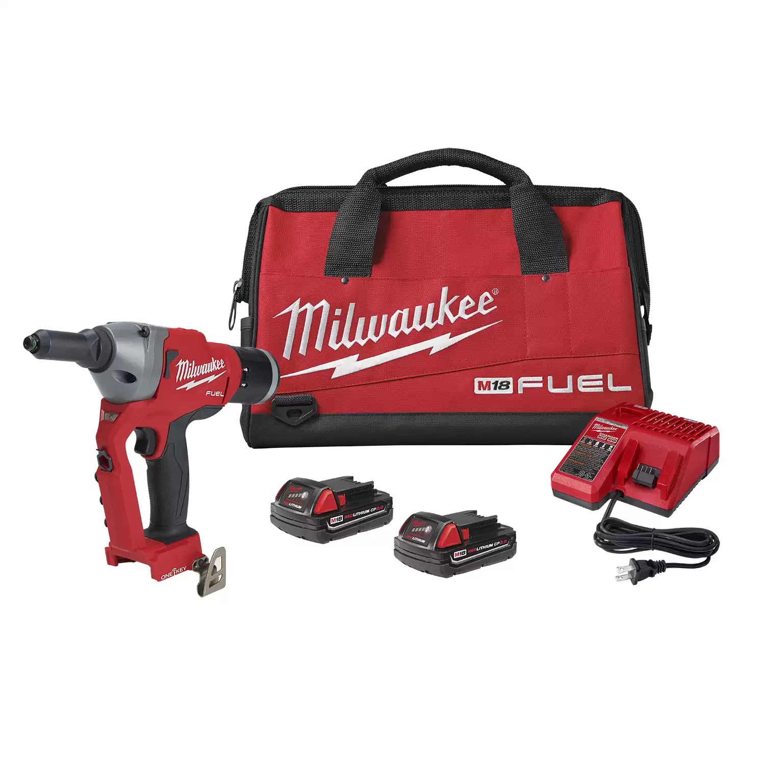 Milwaukee 2660-22CT M18 FUEL 18 Volt Lithium-Ion Brushless Cordless 1/4 in. Blind Rivet Tool w/ ONE-KEY Kit