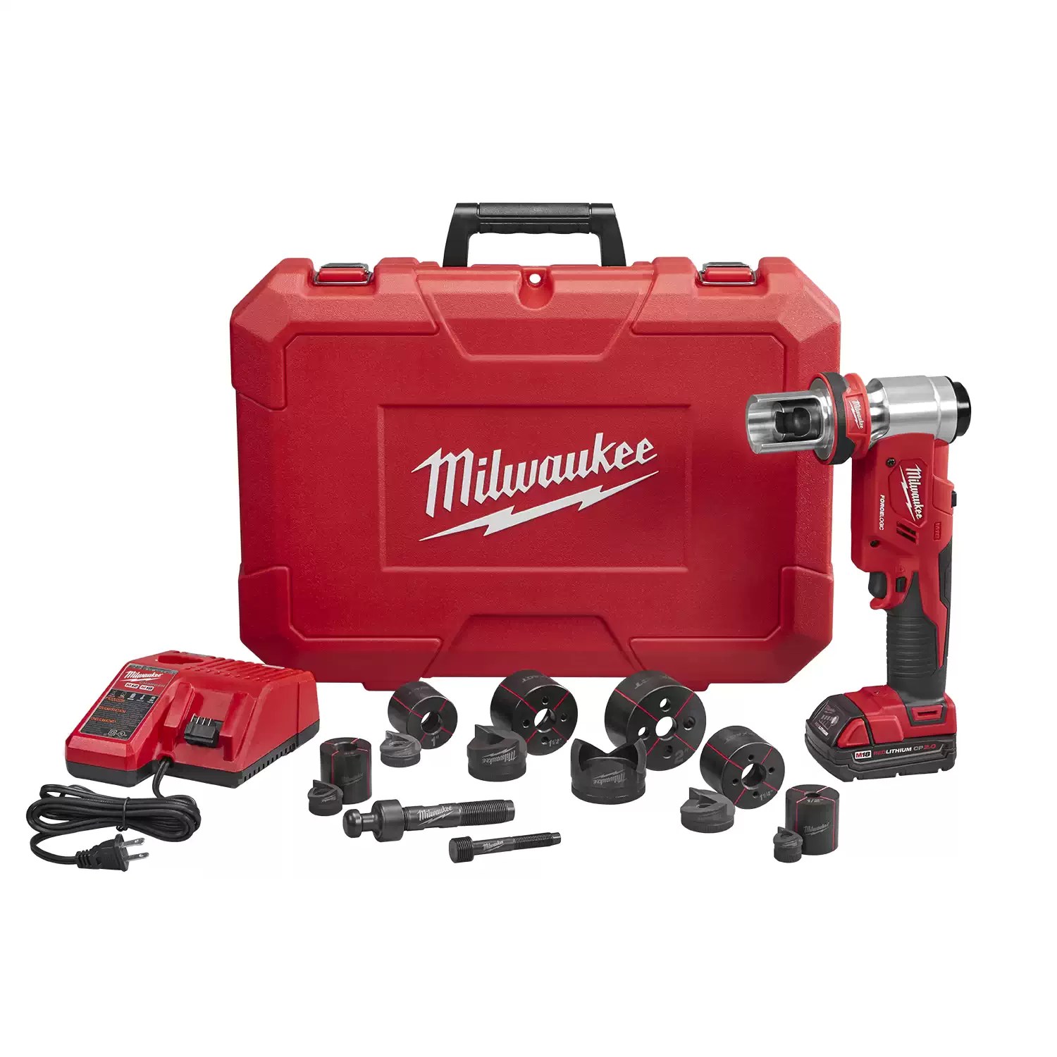 Milwaukee 2677-21 M18 18 Volt Lithium-Ion Cordless Force Logic 6T Knockout Tool Kit