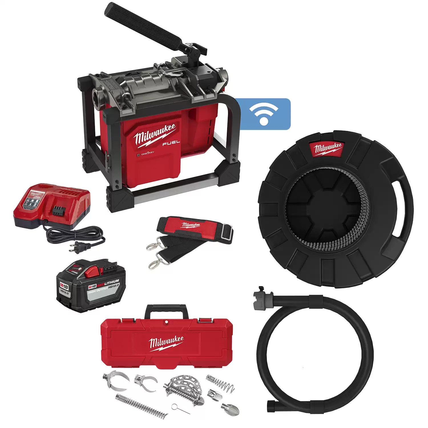 Milwaukee 2818A-21 M18 FUEL 18 Volt Lithium-Ion Brushless Cordless Sectional Machine with 7/8 In. Cable Kit