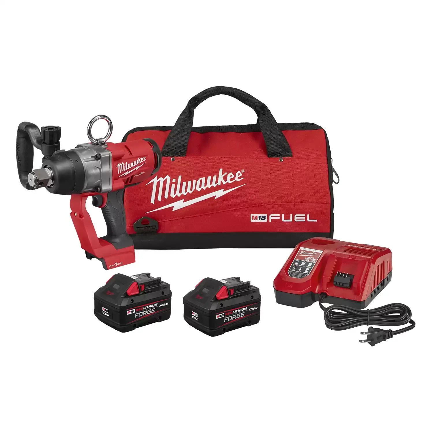 Milwaukee 2867-22 M18 FUEL 18 Volt Lithium-Ion Brushless Cordless 1 in. High Torque Impact Wrench with ONE-KEY Kit