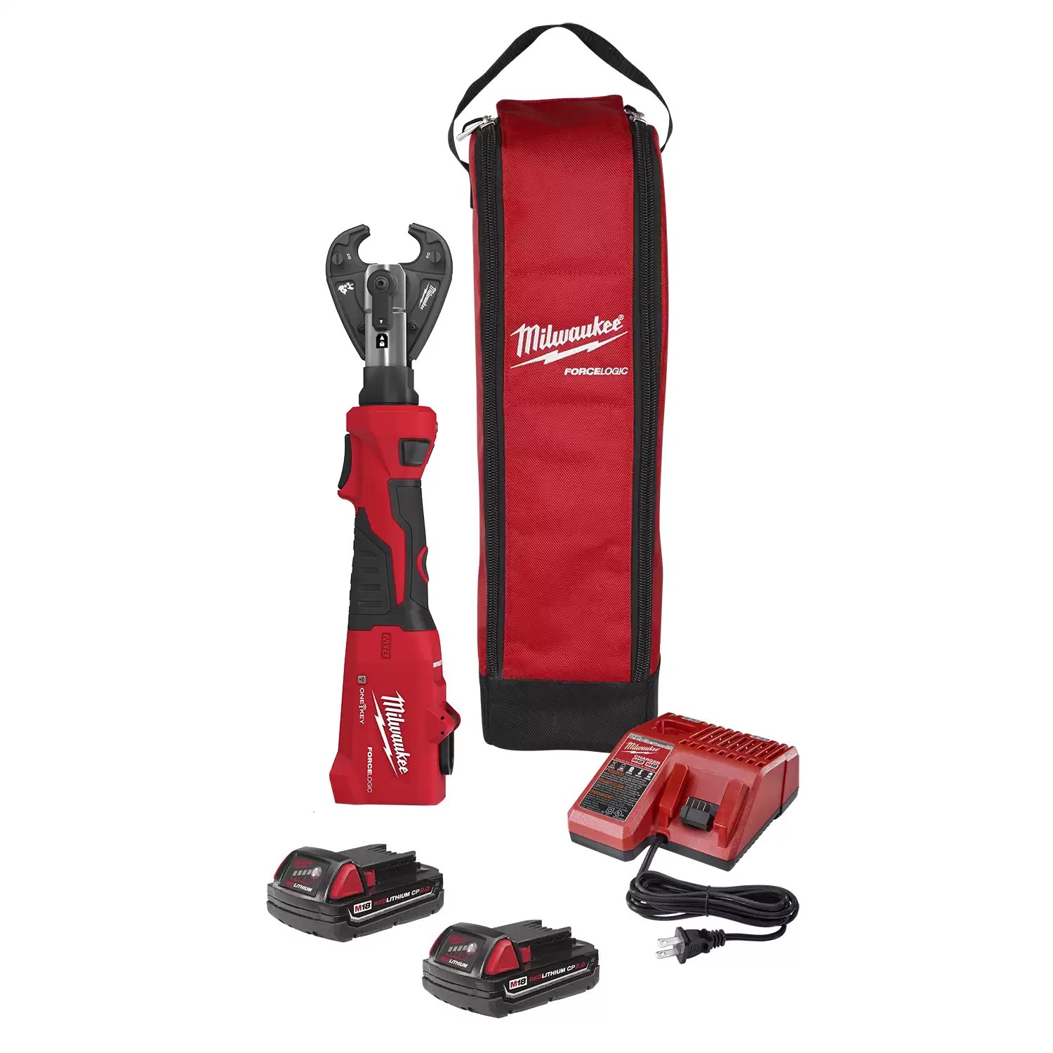 Milwaukee 2978-22 M18 18 Volt Lithium-Ion Cordless FORCE LOGIC 6T Linear Utility Crimper Kit w/ Snub Nose Jaw