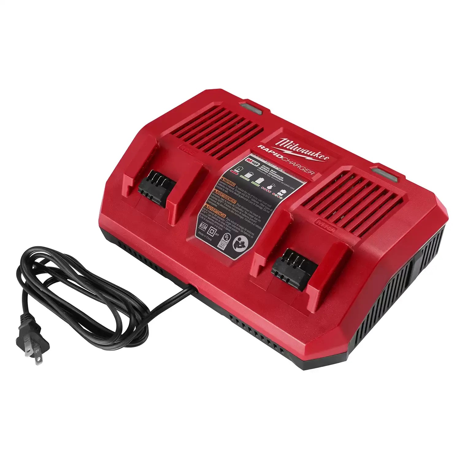 Milwaukee 48-59-1802 M18 18 Volt Dual Bay Simultaneous Rapid Charger