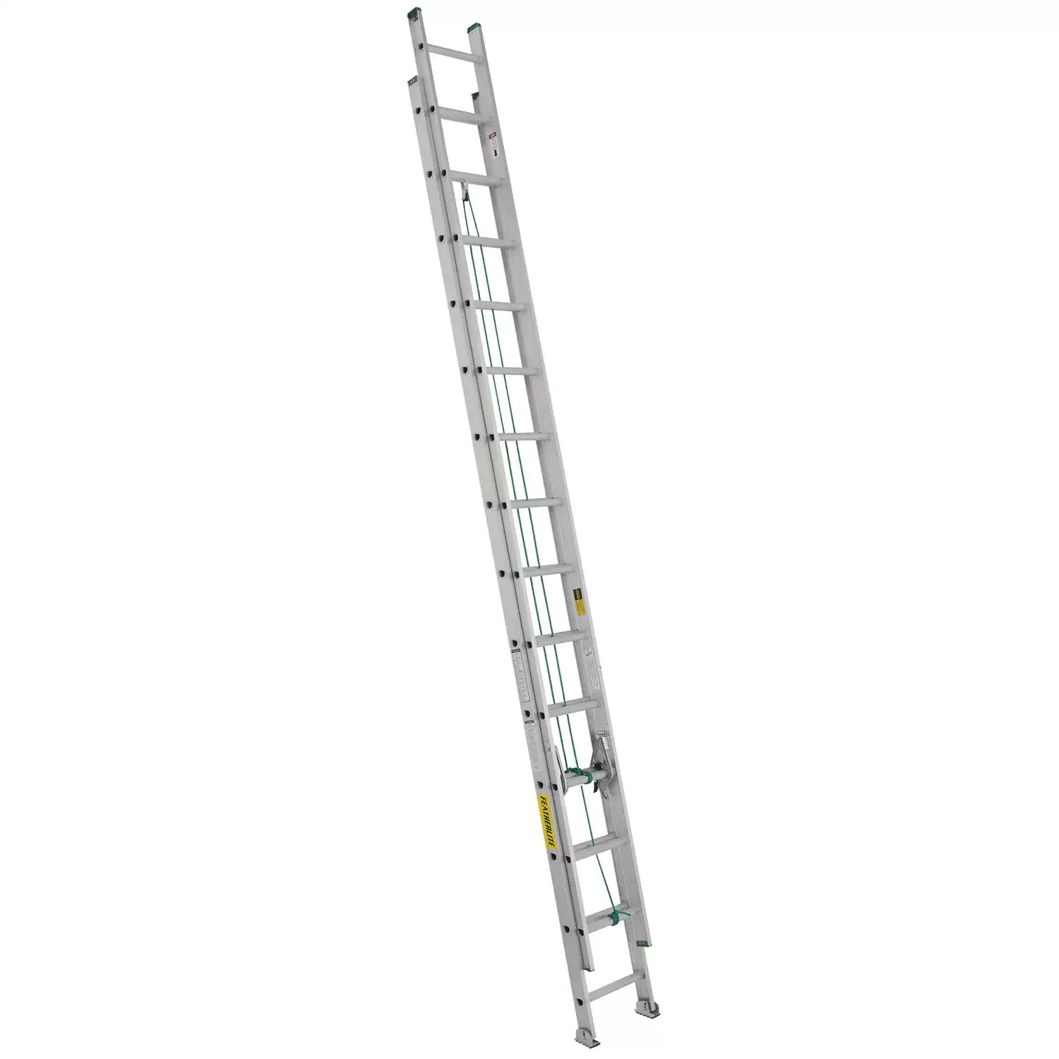 Featherlite 2228 28 ft Aluminum Extension Ladder, Type II, 225 lb Load Capacity