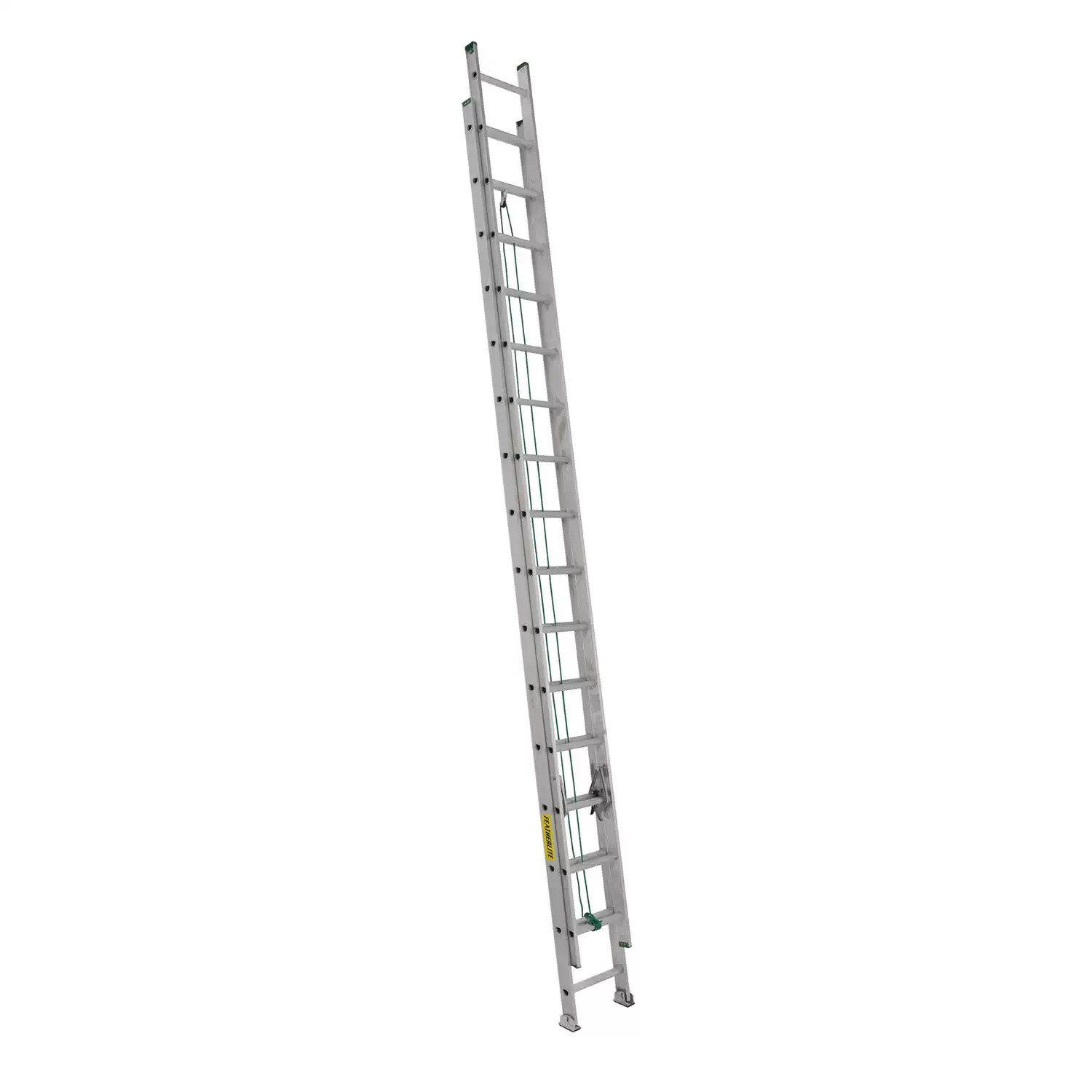 Featherlite 2232 32 ft Aluminum Extension Ladder, Type II, 225 lb Load Capacity