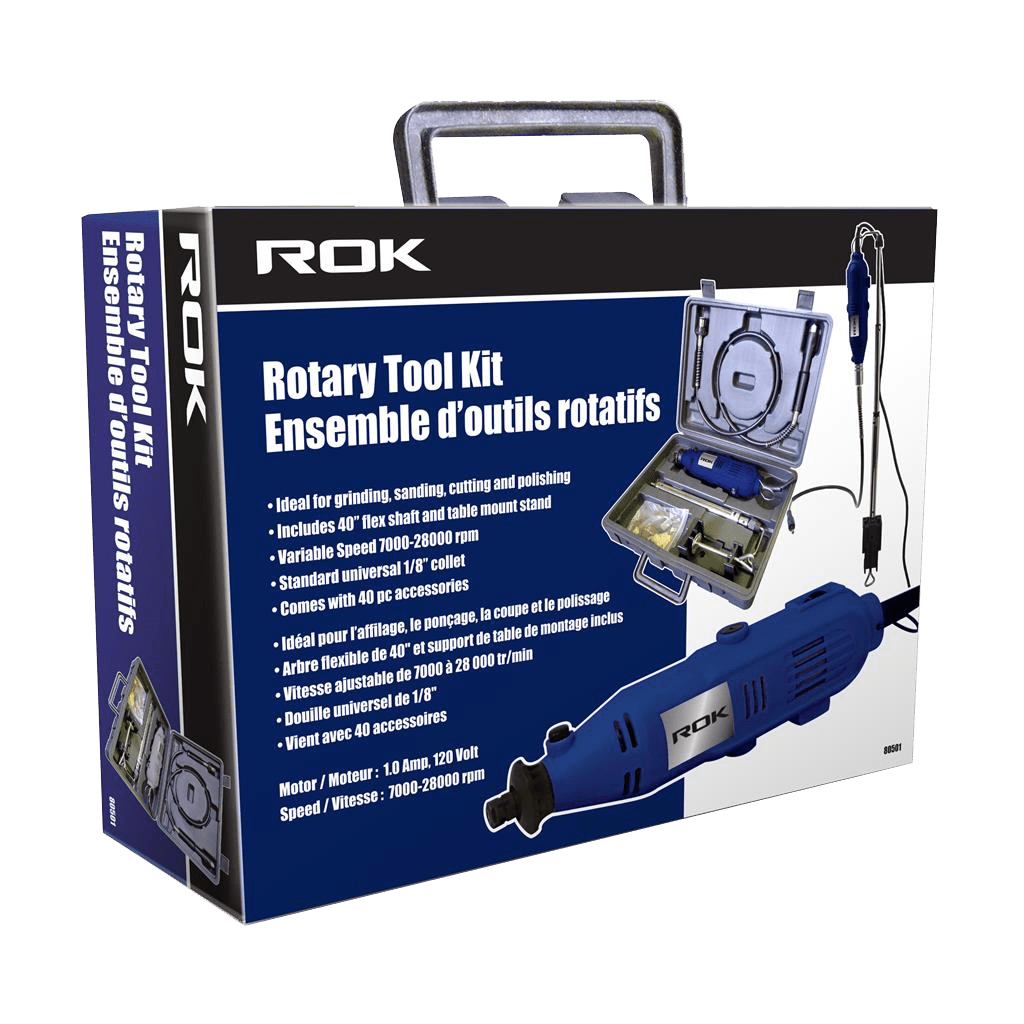 ROK 80501 ROTARY TOOL KIT W/FLEX SHAFT