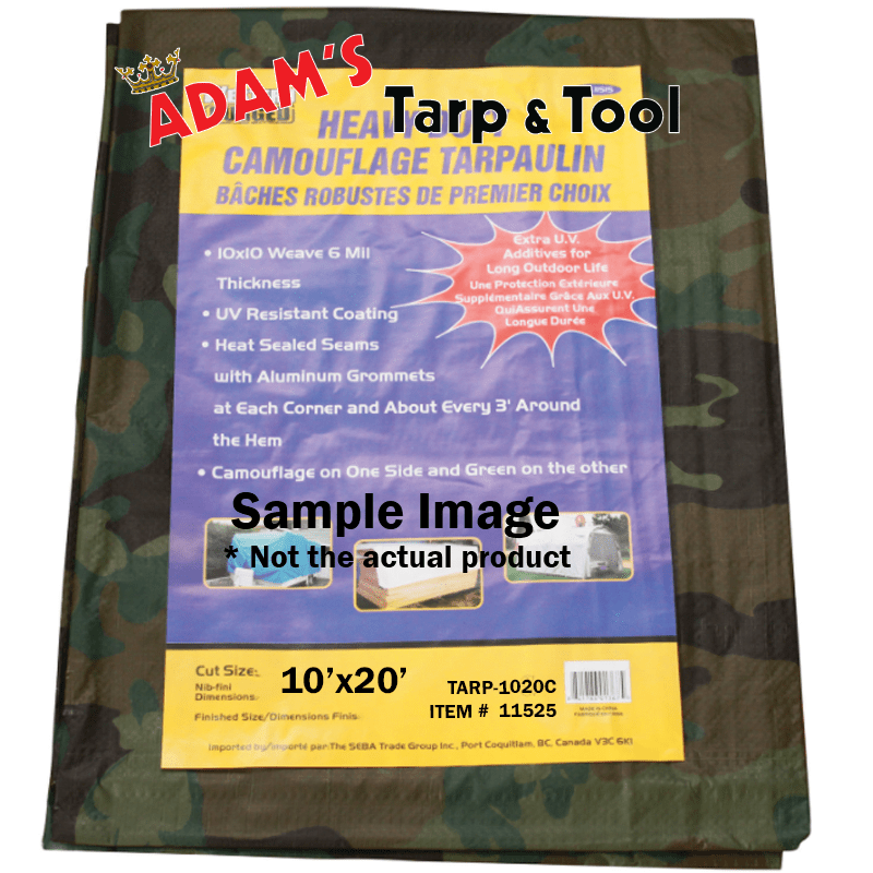 Western Rugged 11525 10'x20' Recreational Grade 6mil Camouflage Tarp with 10x10 Weave