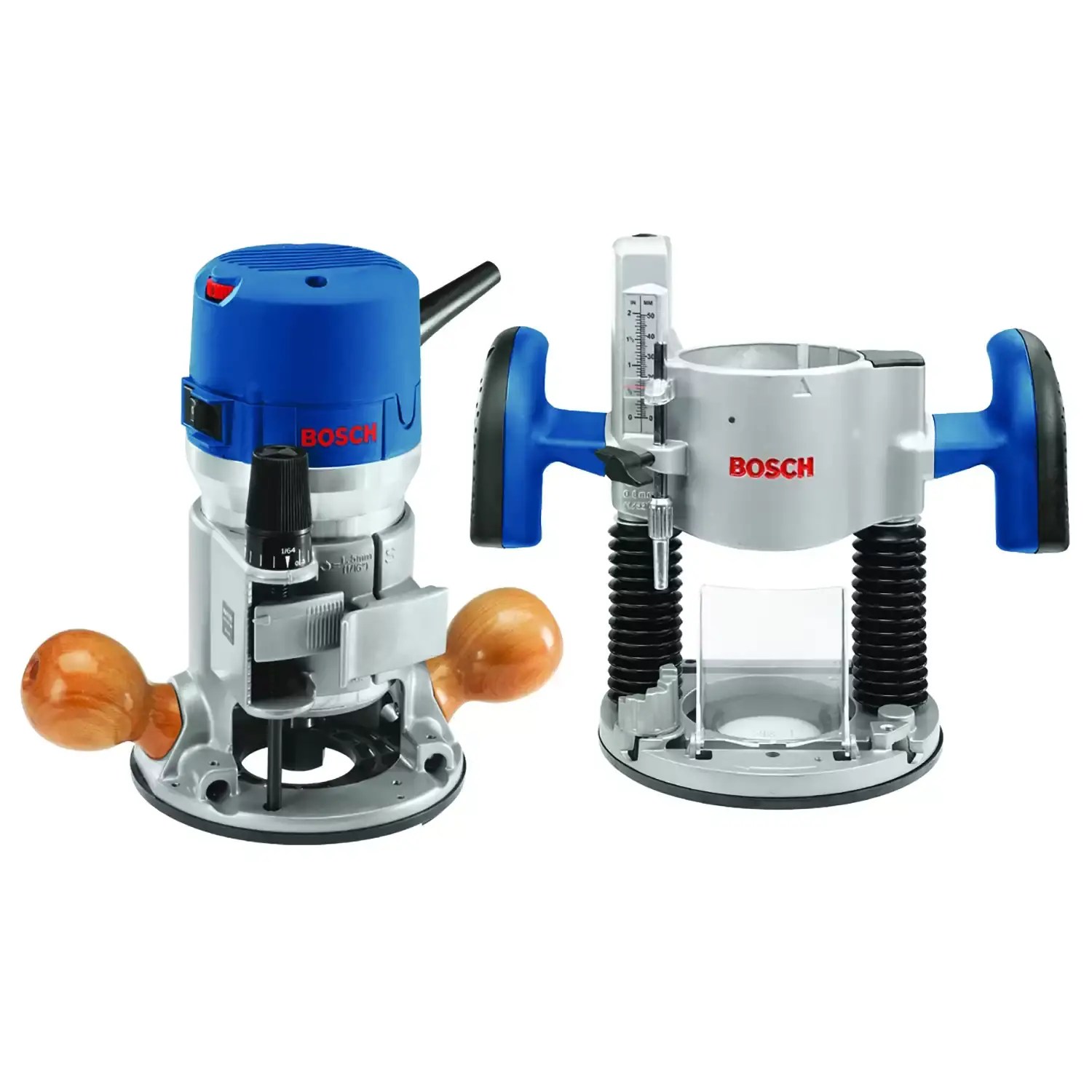 Bosch 1617EVSPK Corded 2.25HP Electronic Varialble Speed Plunge & Fixed-Base Router, 120V 12A