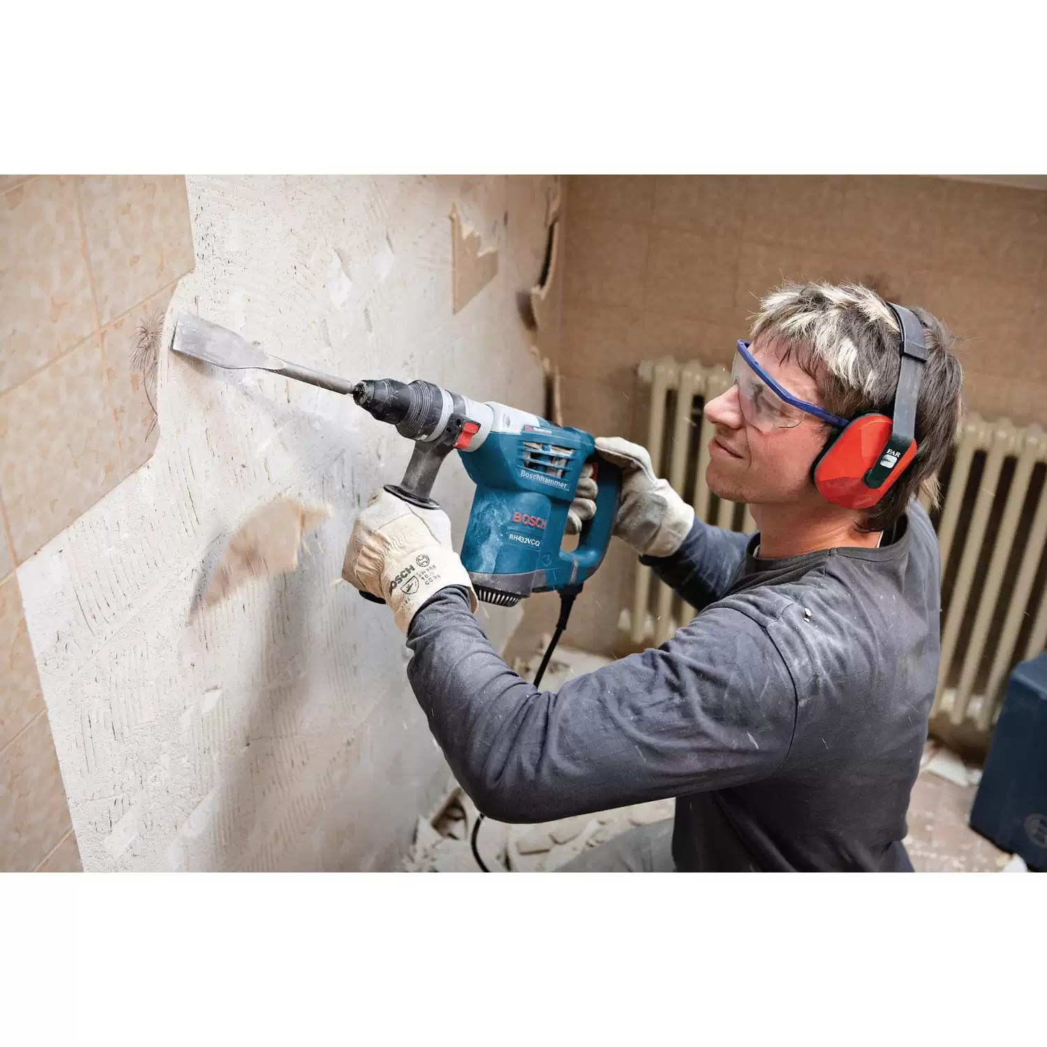Bosch RH432VCQ Corded 1-1/4" 3-Mode Variable Speed SDS-Plus Rotary Hammer, 120V 8.5A