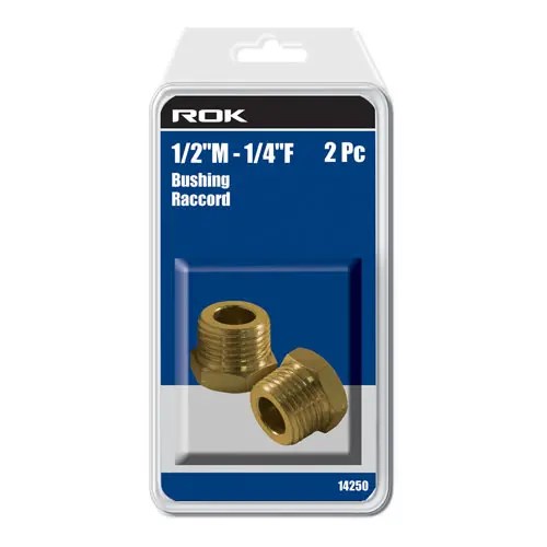 ROK 14250 BUSHING 1/2M - 1/4F 2PC.