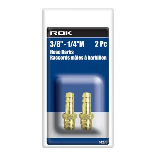 ROK 14270 HOSE BARB 3/8 2PC