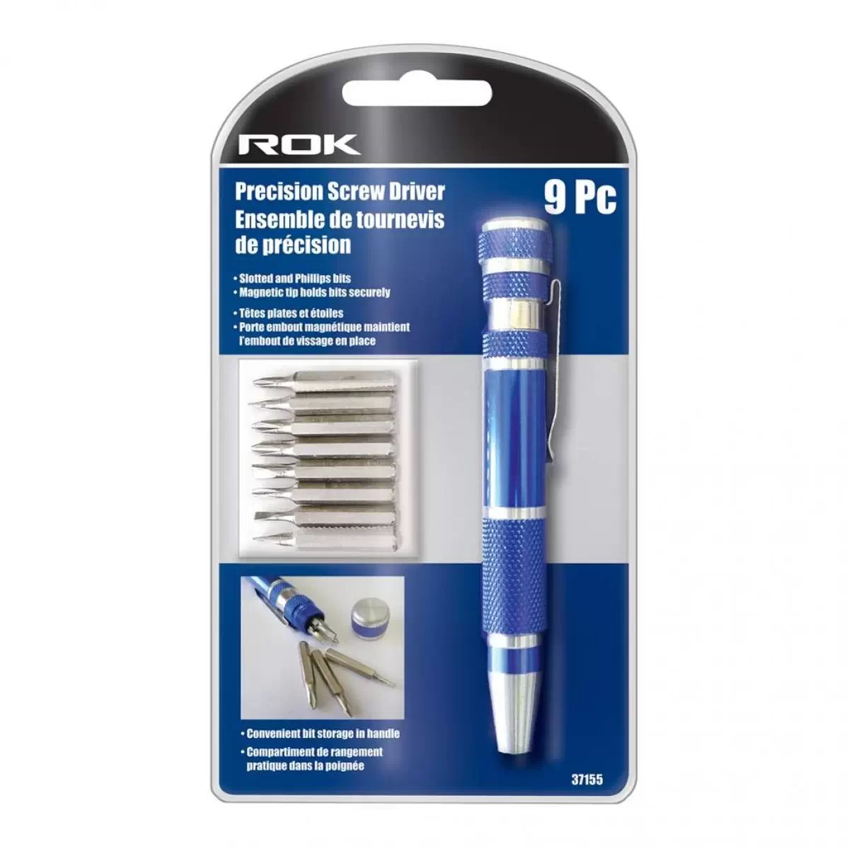 ROK 37155 9PC Precision Screw Driver Set