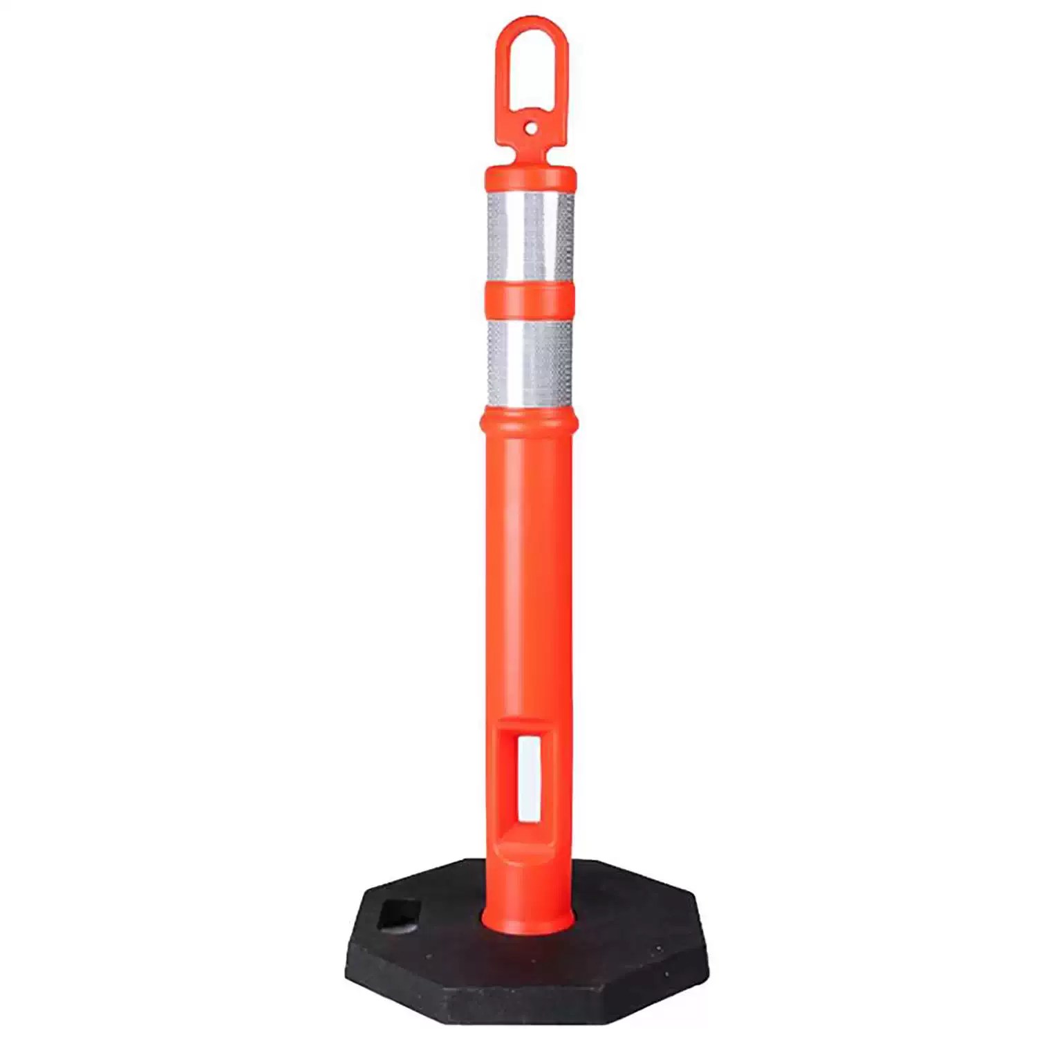 ROK 71040 42″ Traffic Delineator Post and Base, Safety Orange (1) Post (1) Base