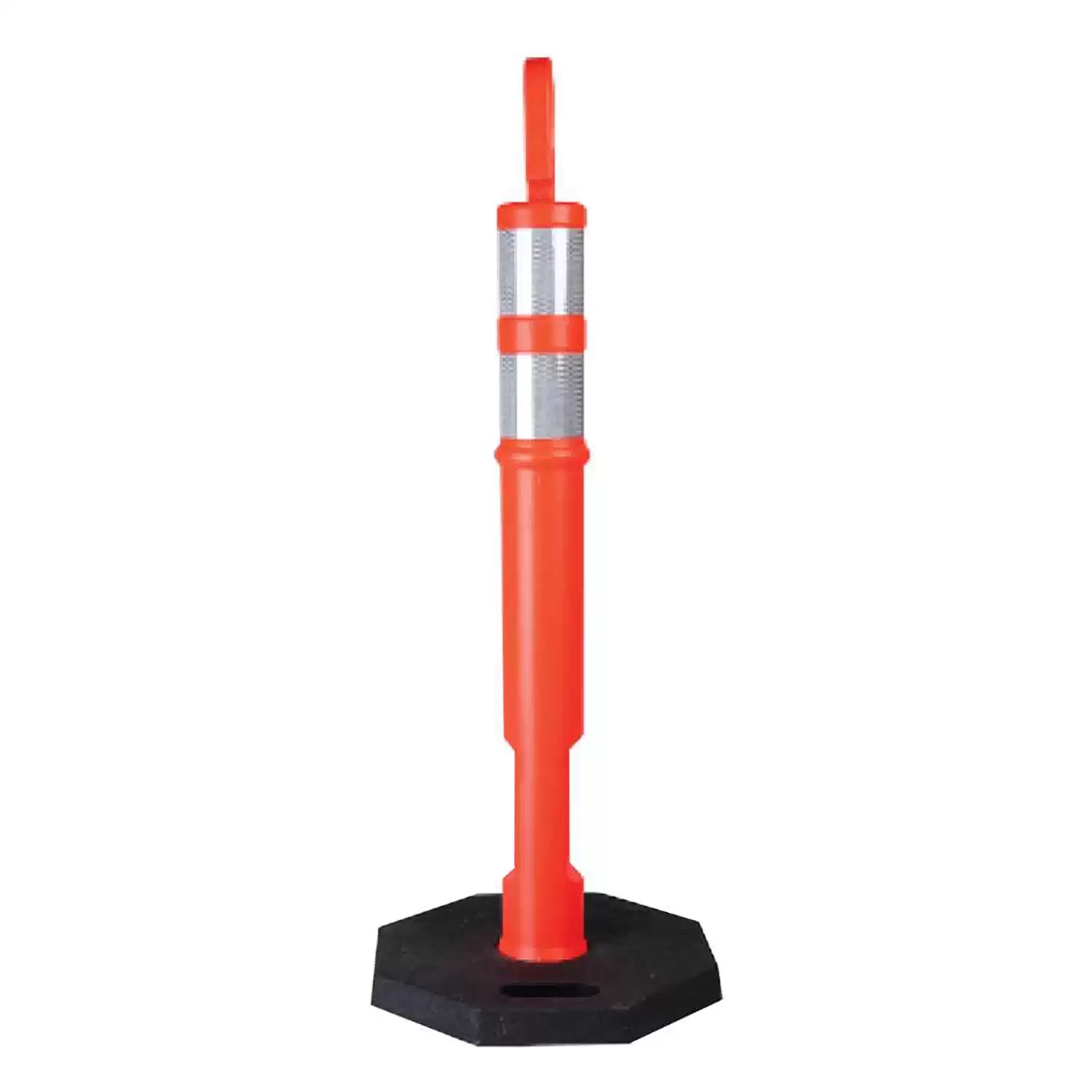 ROK 71040 42″ Traffic Delineator Post and Base, Safety Orange (1) Post (1) Base